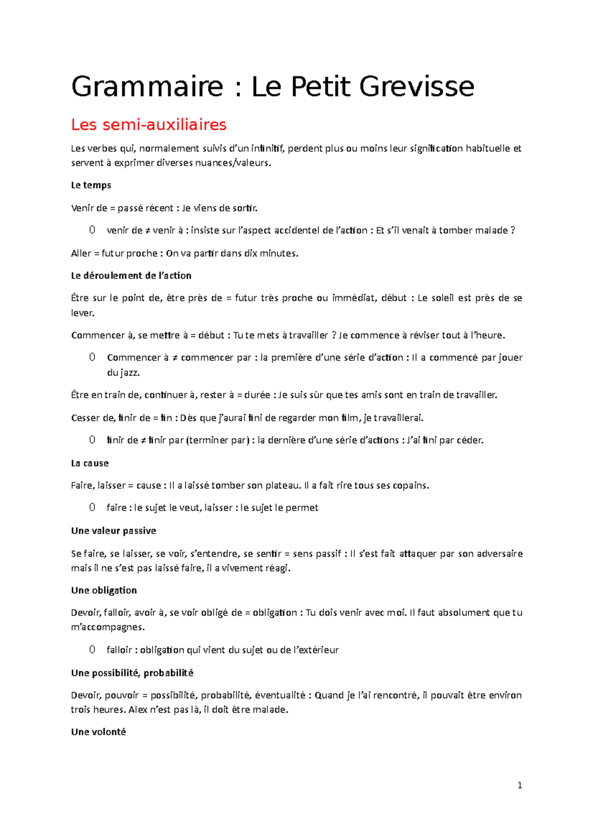 Grammaire Petit Grevisse Grammaire Le Petit Grevisse Les semi