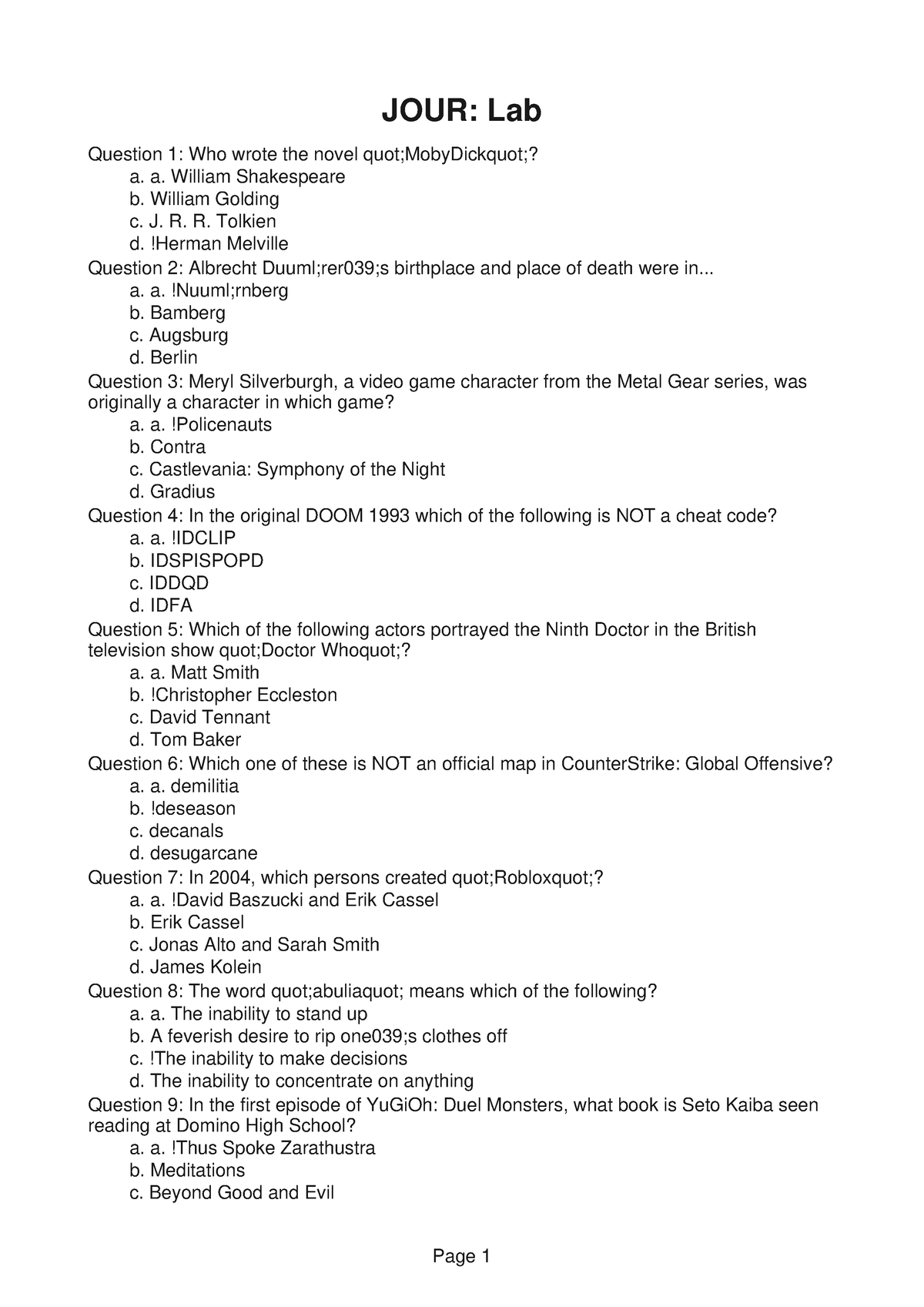 JOUR208-Problem-6 - aviation - JOUR: Lab Question 1: Who wrote the