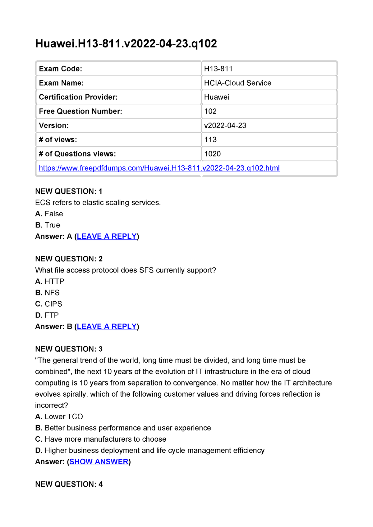 Exam H13-831 Learning