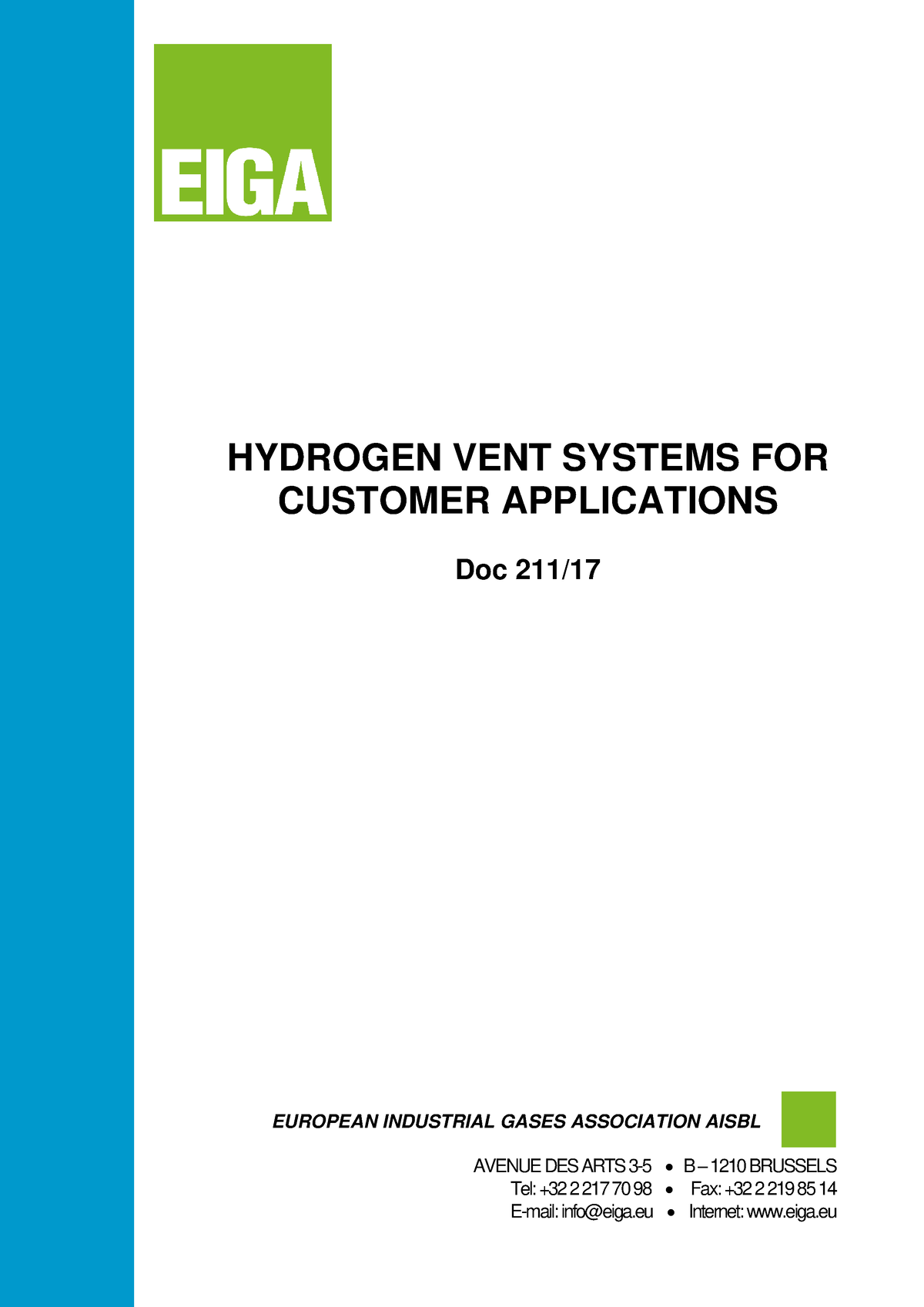 DOC211 - HYDROGEN VENT SYSTEMS FOR CUSTOMER APPLICATIONS Doc 211 ...