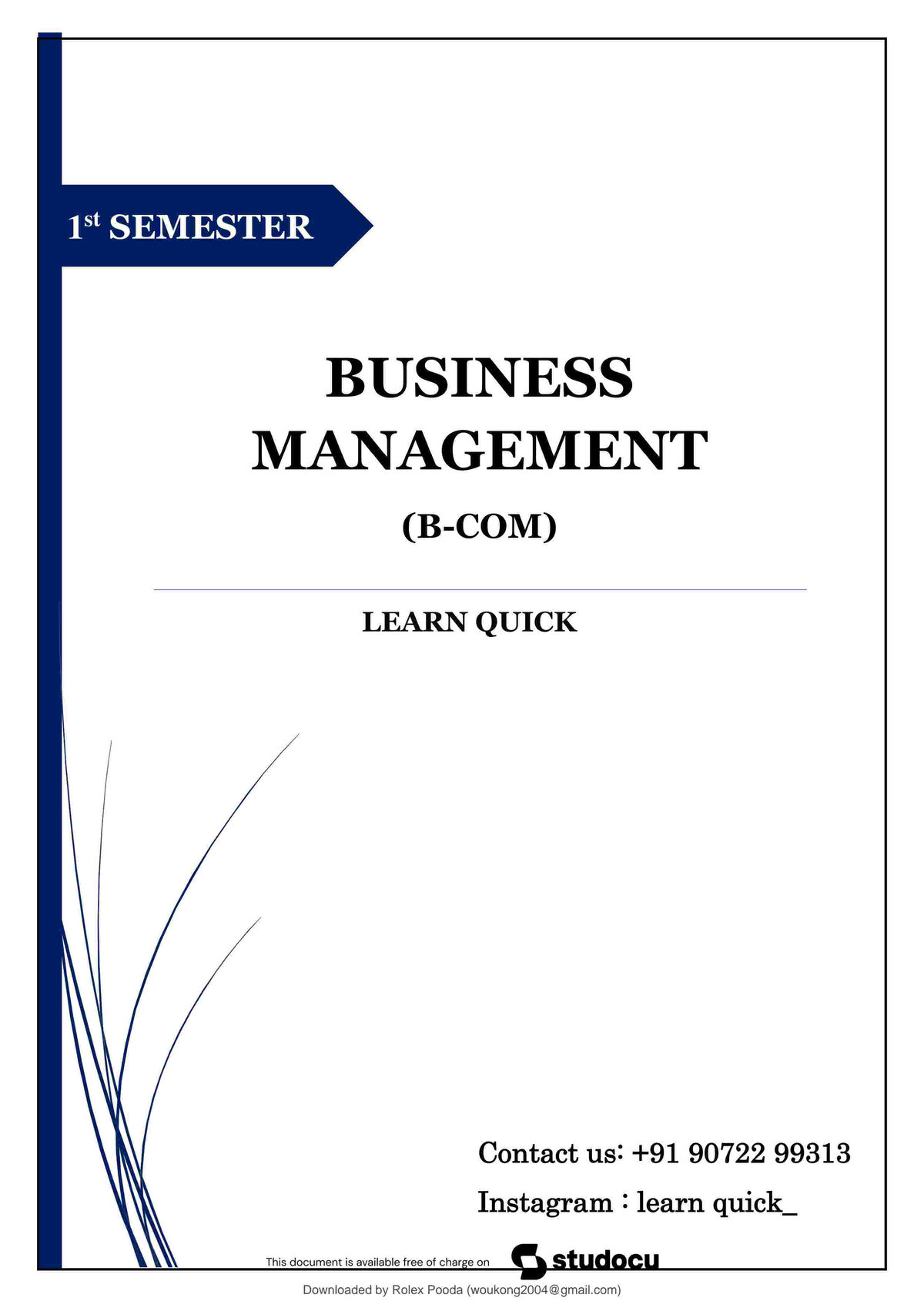 Business-management-important-notes-first-sem-bcom - Bachelor Of ...