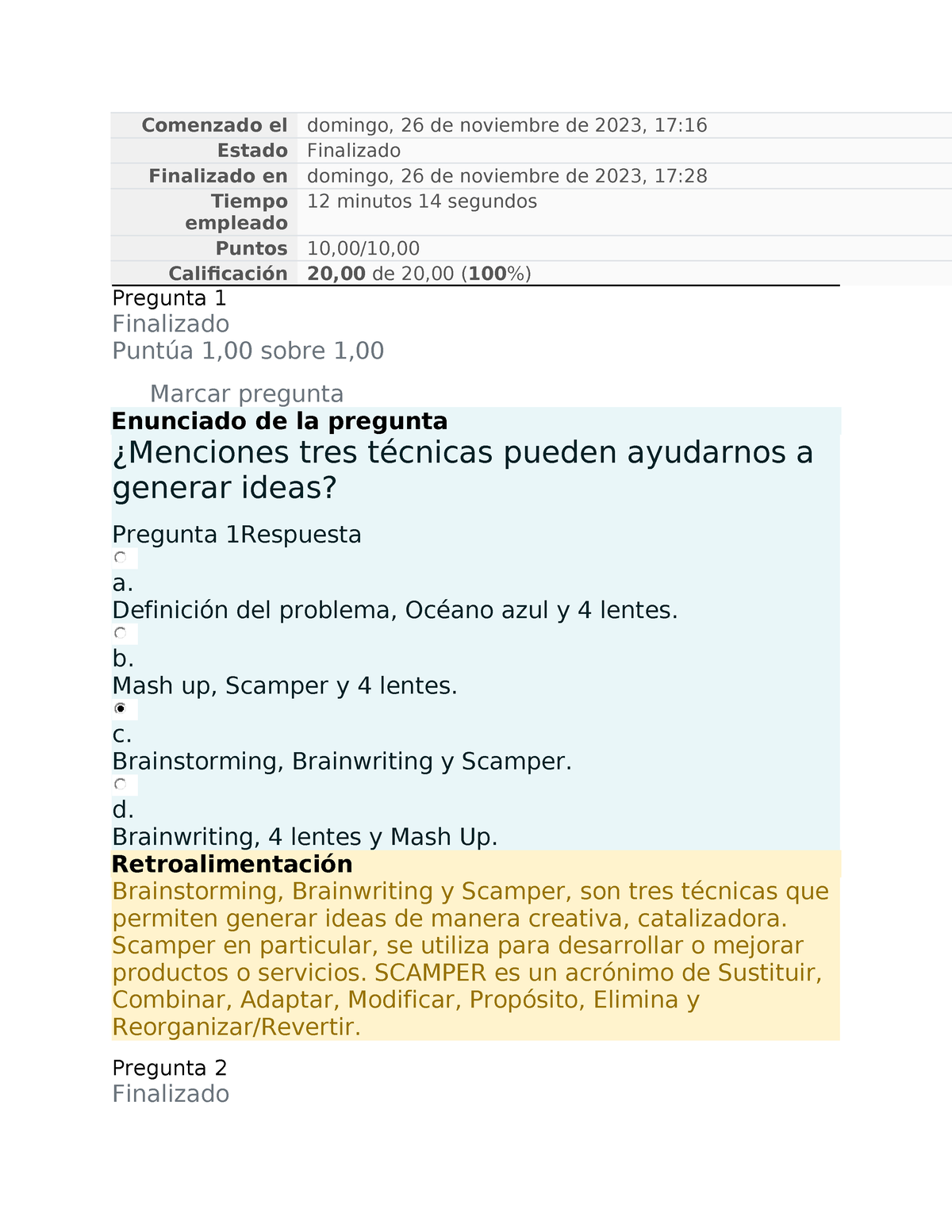 Examen Tercera Unidad - Comenzado El Domingo, 26 De Noviembre De 2023 ...