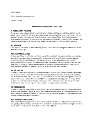 KPM3 Task 3 - KPM3 Task 3 - Antanya Hardy KPM3 Task 3 A1 The first ...