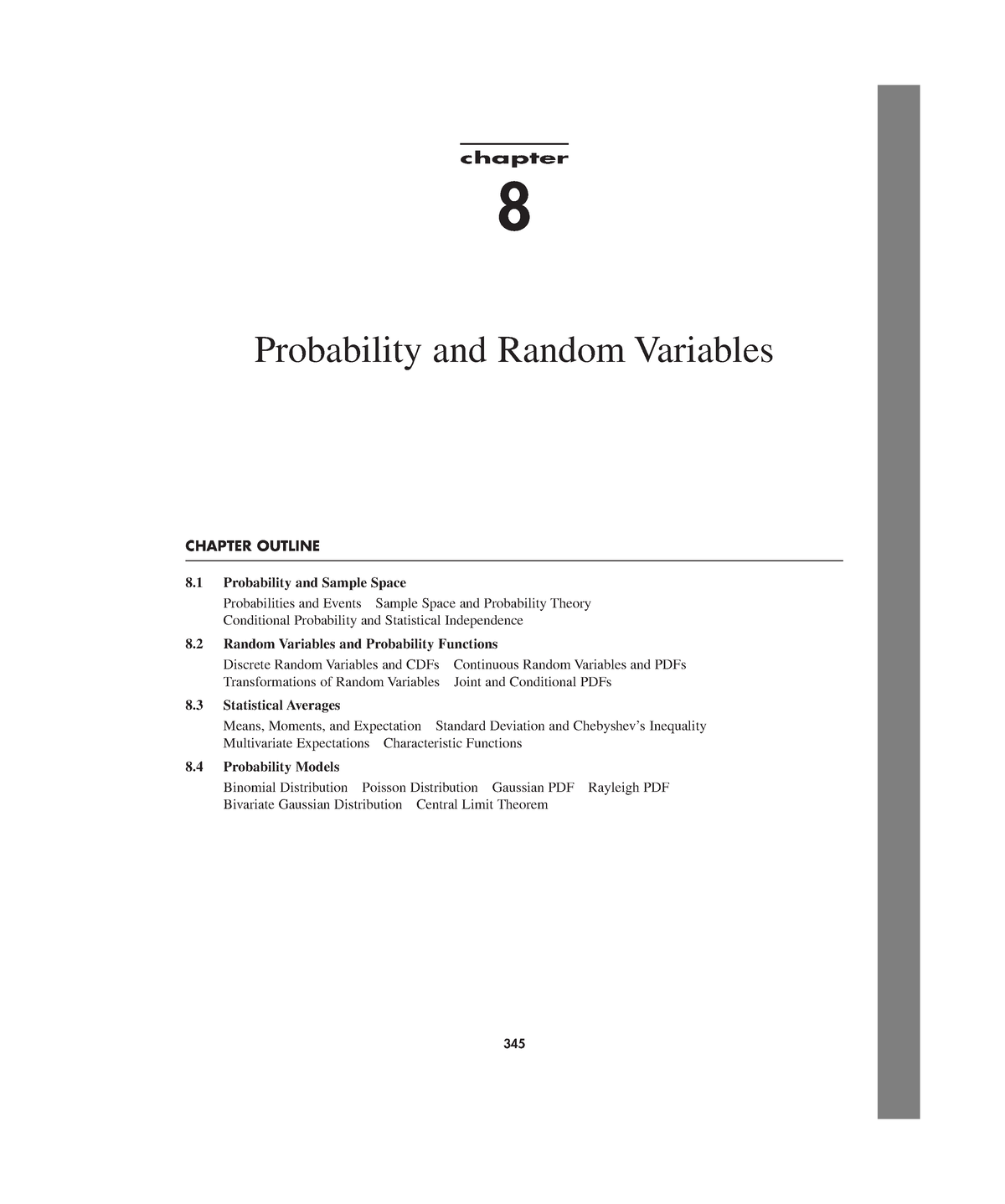 Probability And Random Variables - Chapter 8 Probability And Random ...