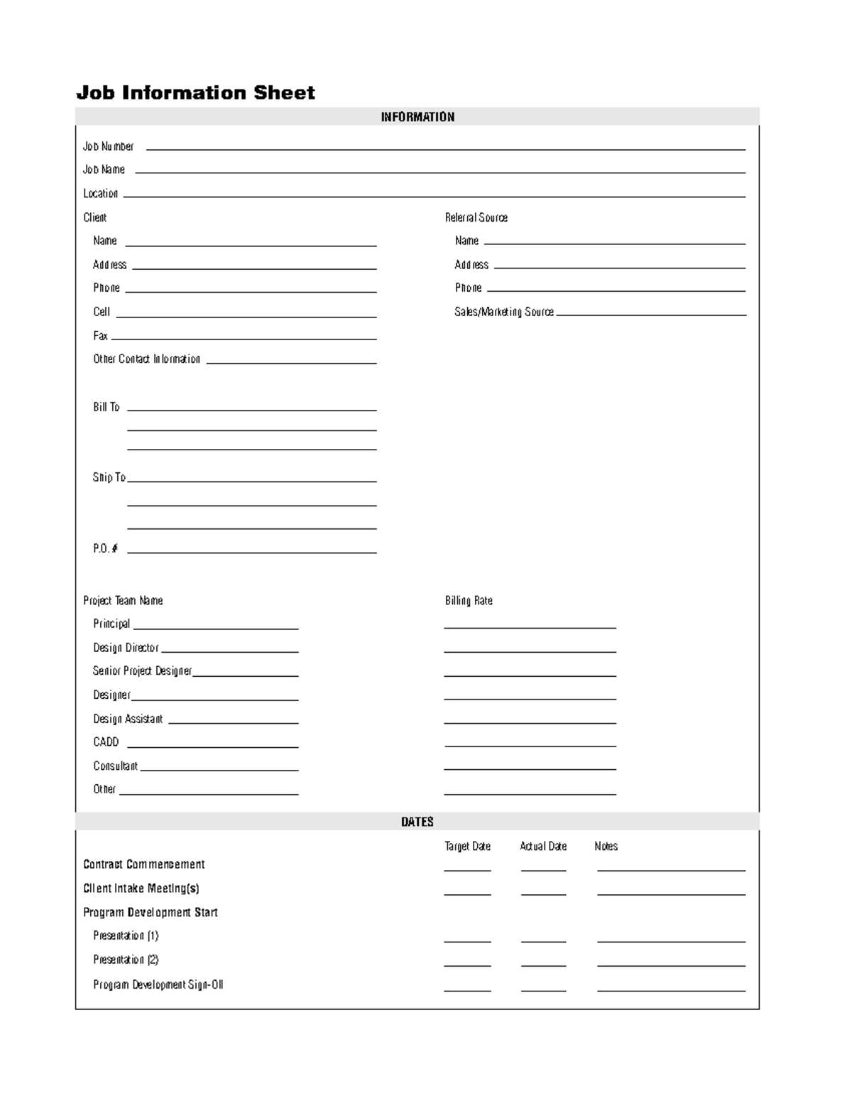 PDF Forms FORM 02PDF - Job Information Sheet - Job Number - Studocu