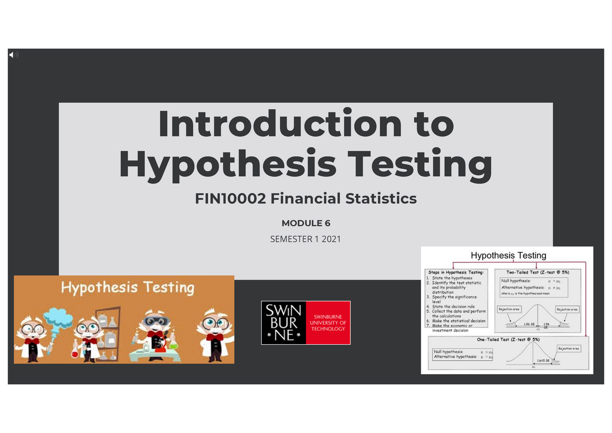 section 7 1 introduction to hypothesis testing answers