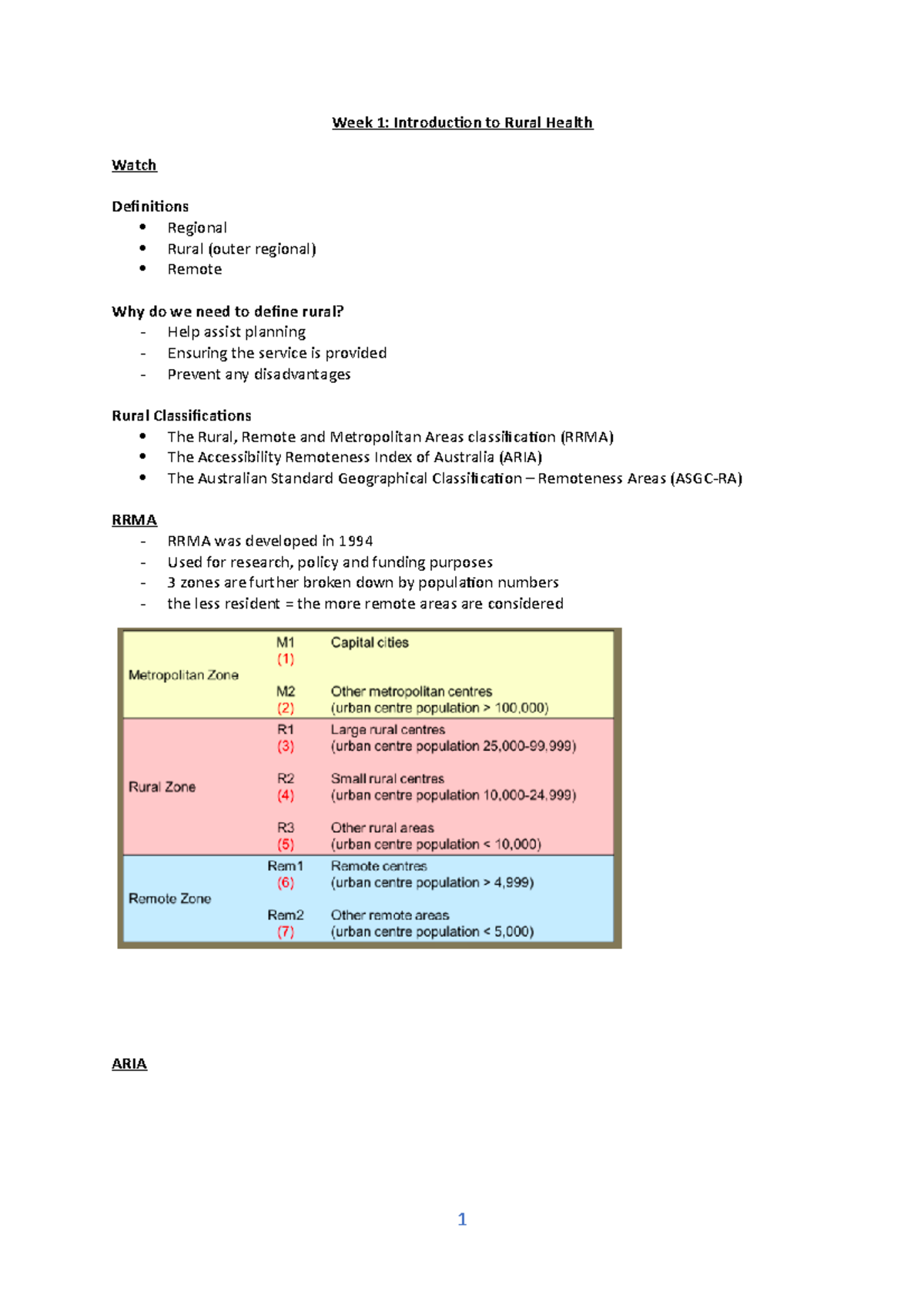 HSBH3011 Lecture - Rural Health Semester 1 2019 - Week 1: Introduction ...