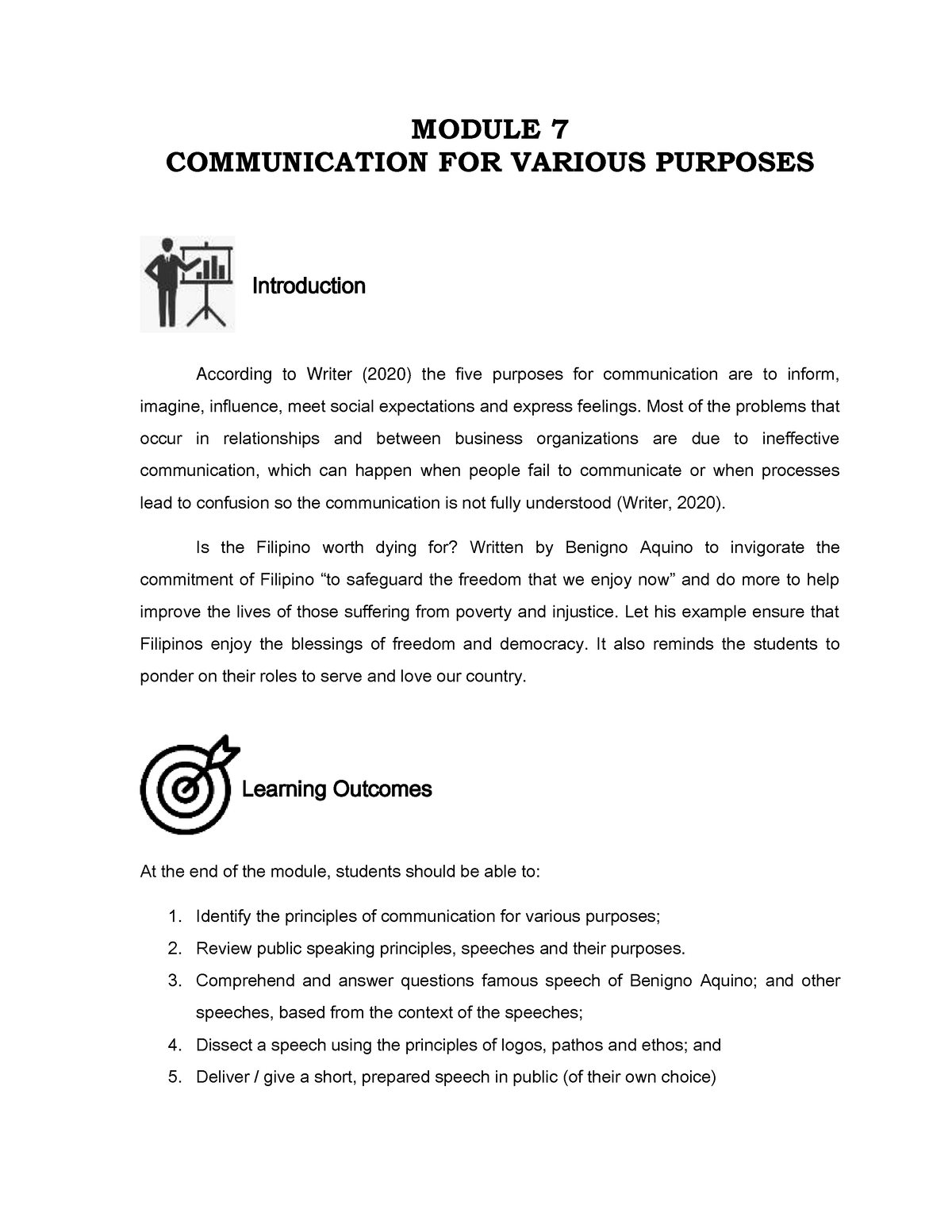 Module Seven Lesson One And Two Purposive Communication - MODULE 7 ...