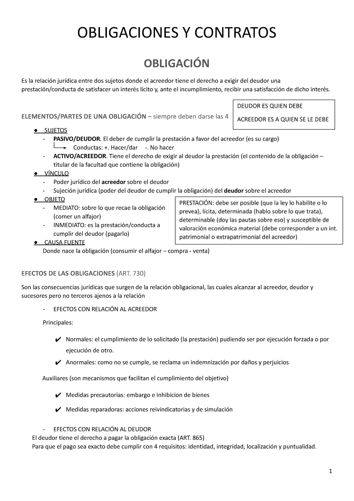 Obligaciones Y Contratos Apuntes - OBLIGACIONES Y CONTRATOS OBLIGACIÓN ...