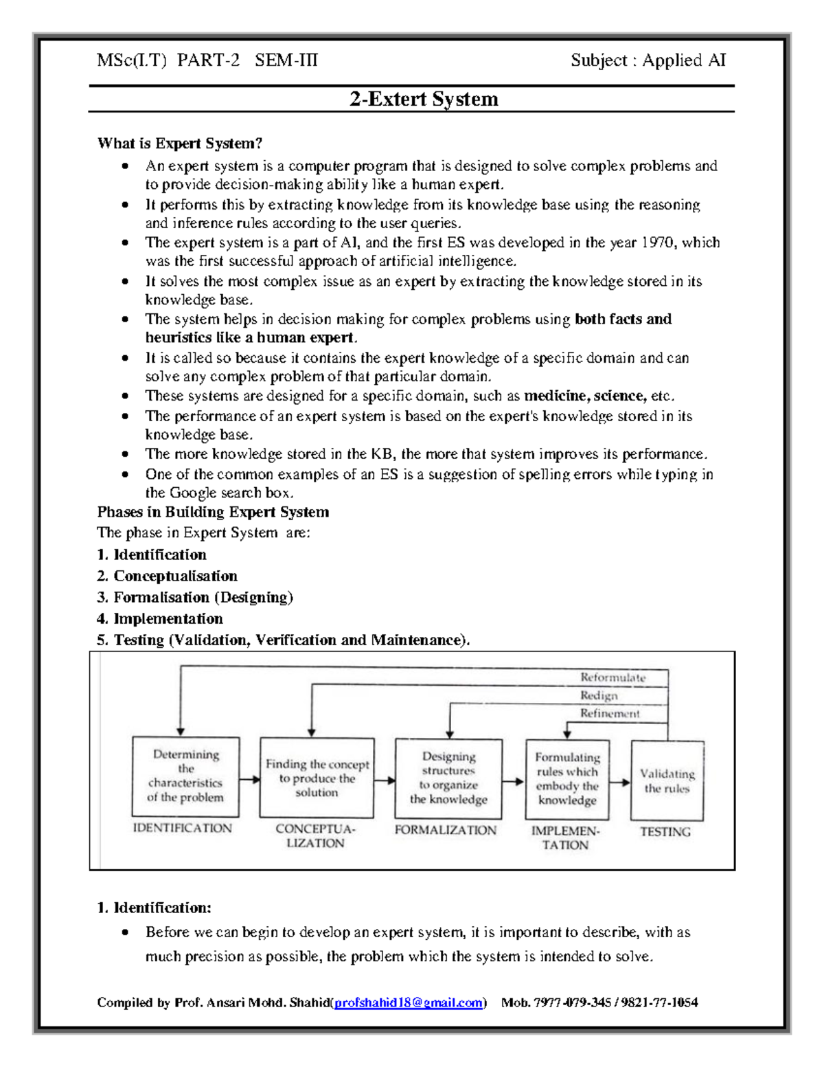 AAI UNIT-I Chap-2(Expert System) - 2-Extert System What is Expert ...