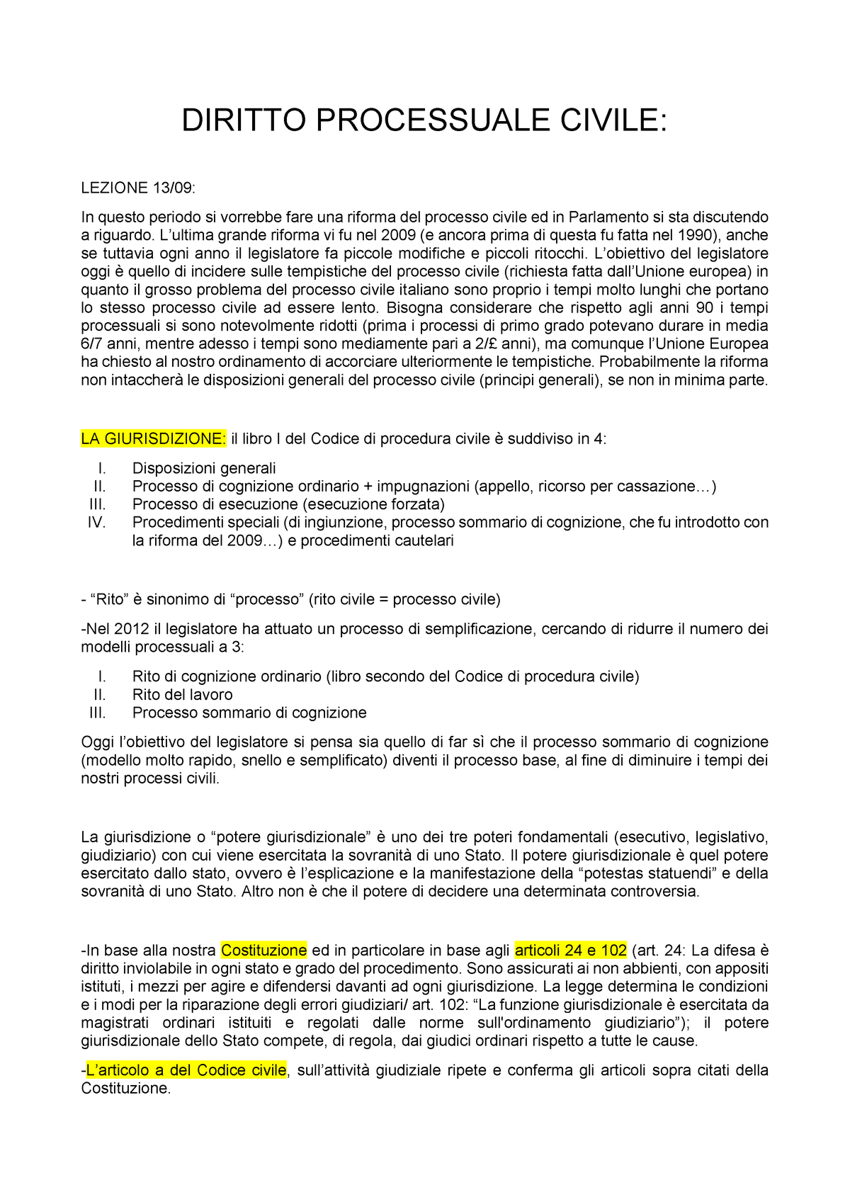 Diritto Processuale Civile Parte 1 Righetti - DIRITTO PROCESSUALE ...