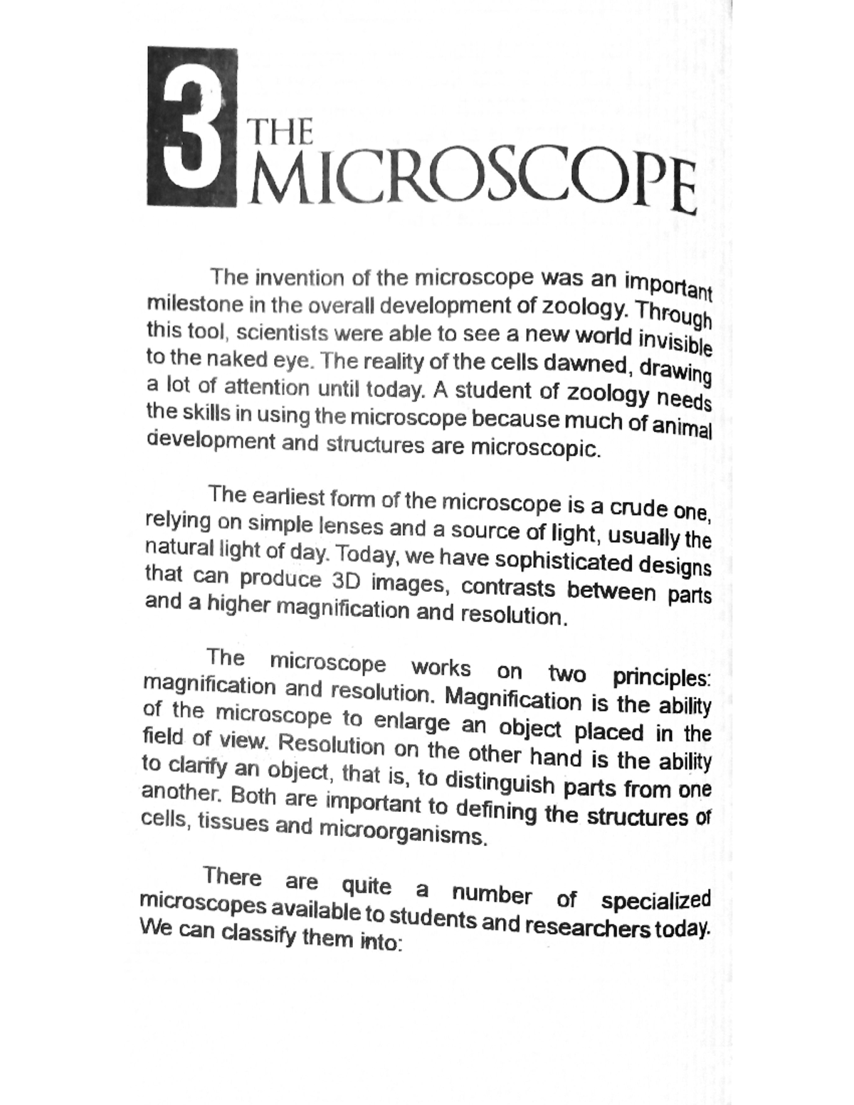 Microscopy Handout- ACT 2 - BS Nursing - Studocu