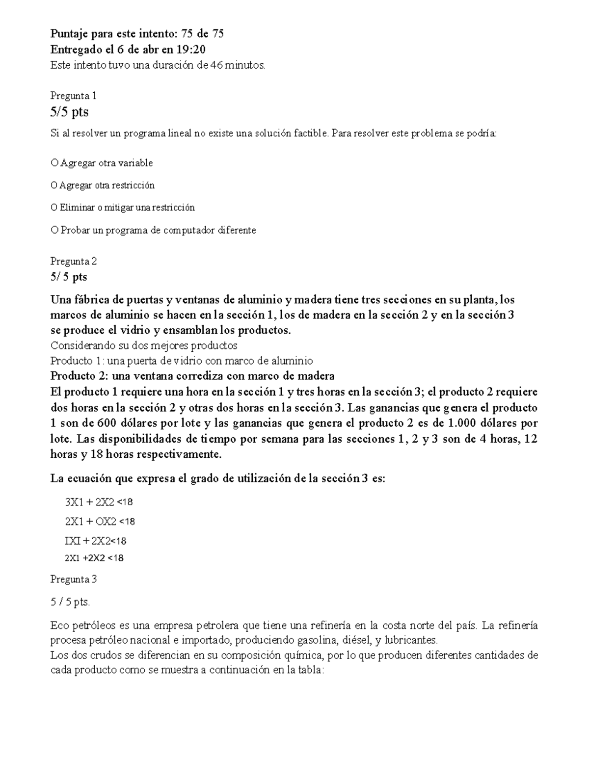 Puntos Evaluables Escenario 4 Investigacion De Operaciones - Puntaje ...