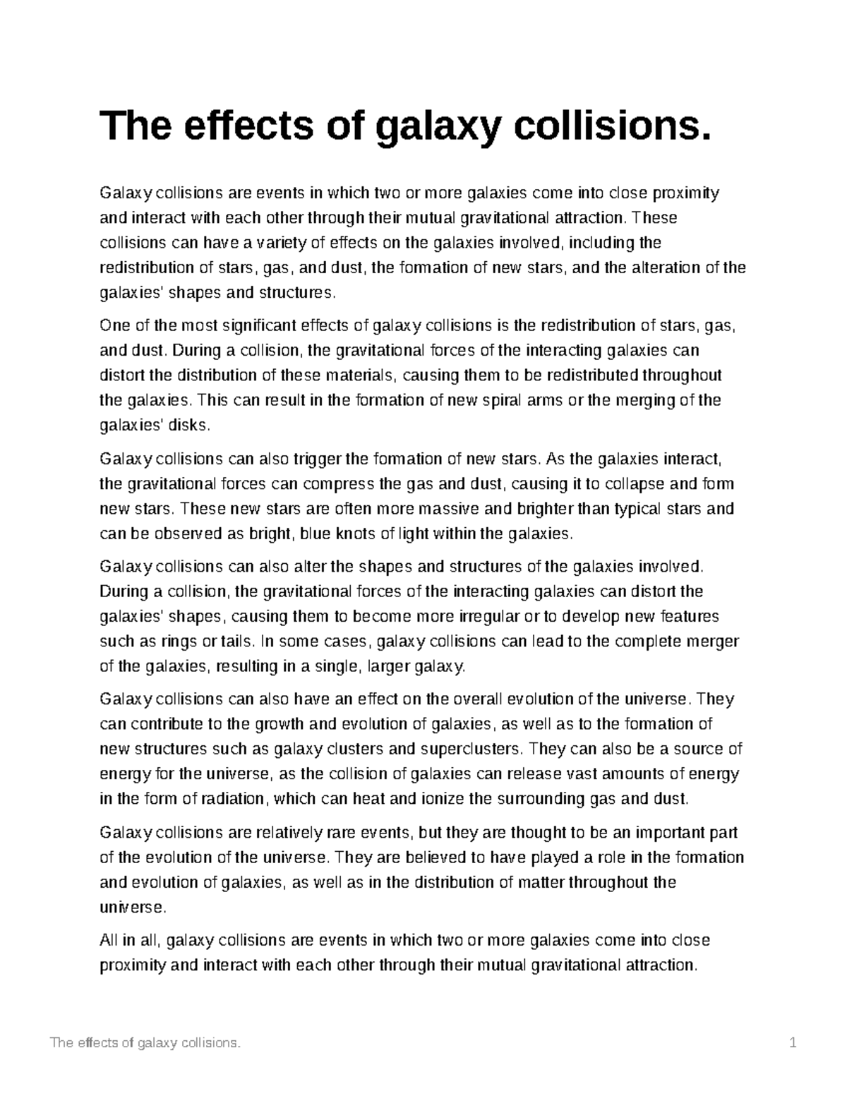 conclusion on galaxy essay