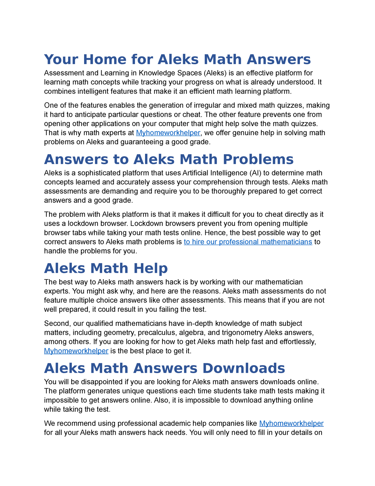 aleks math homework answers