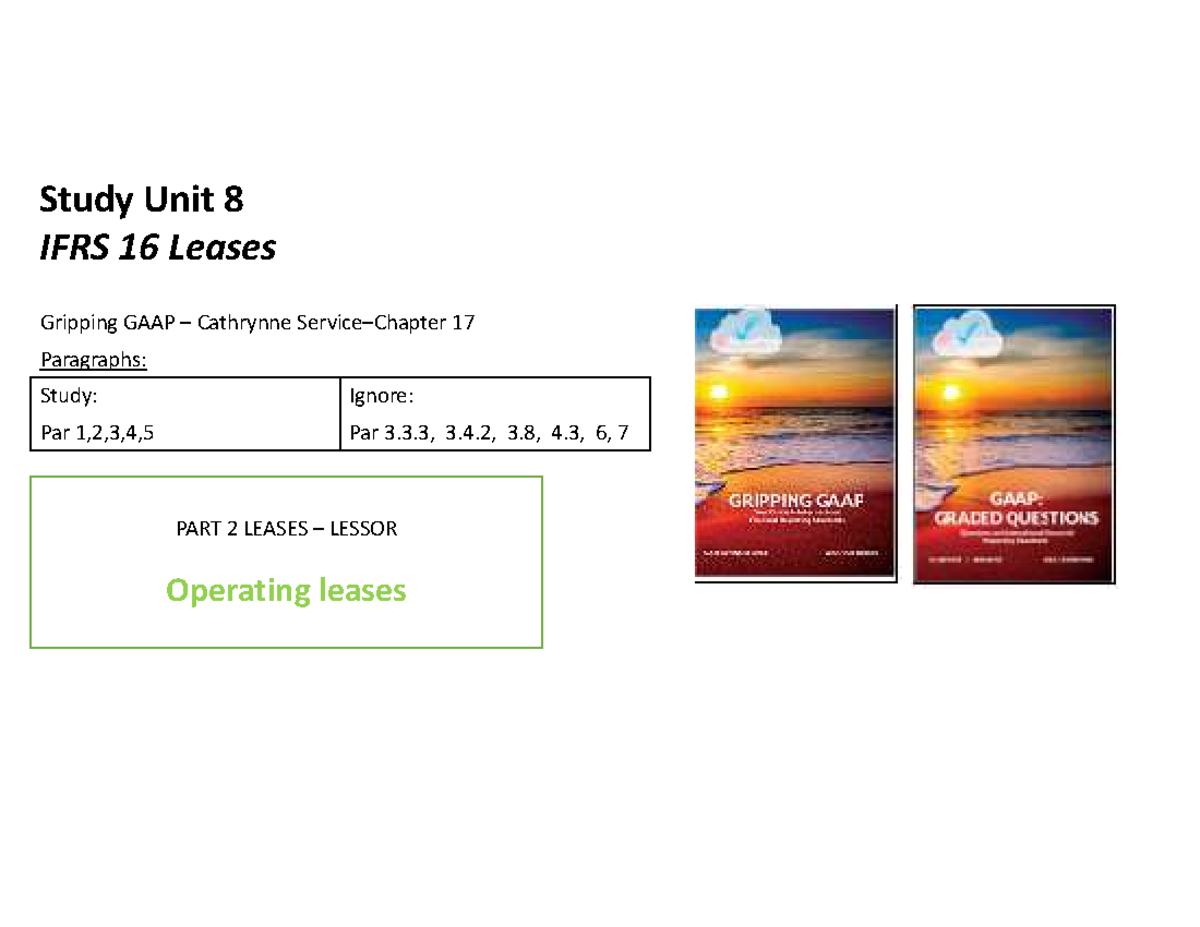 Lessor+slide+3+operating+leases-1 - 2023 - Study Unit 8 IFRS 16 Leases ...