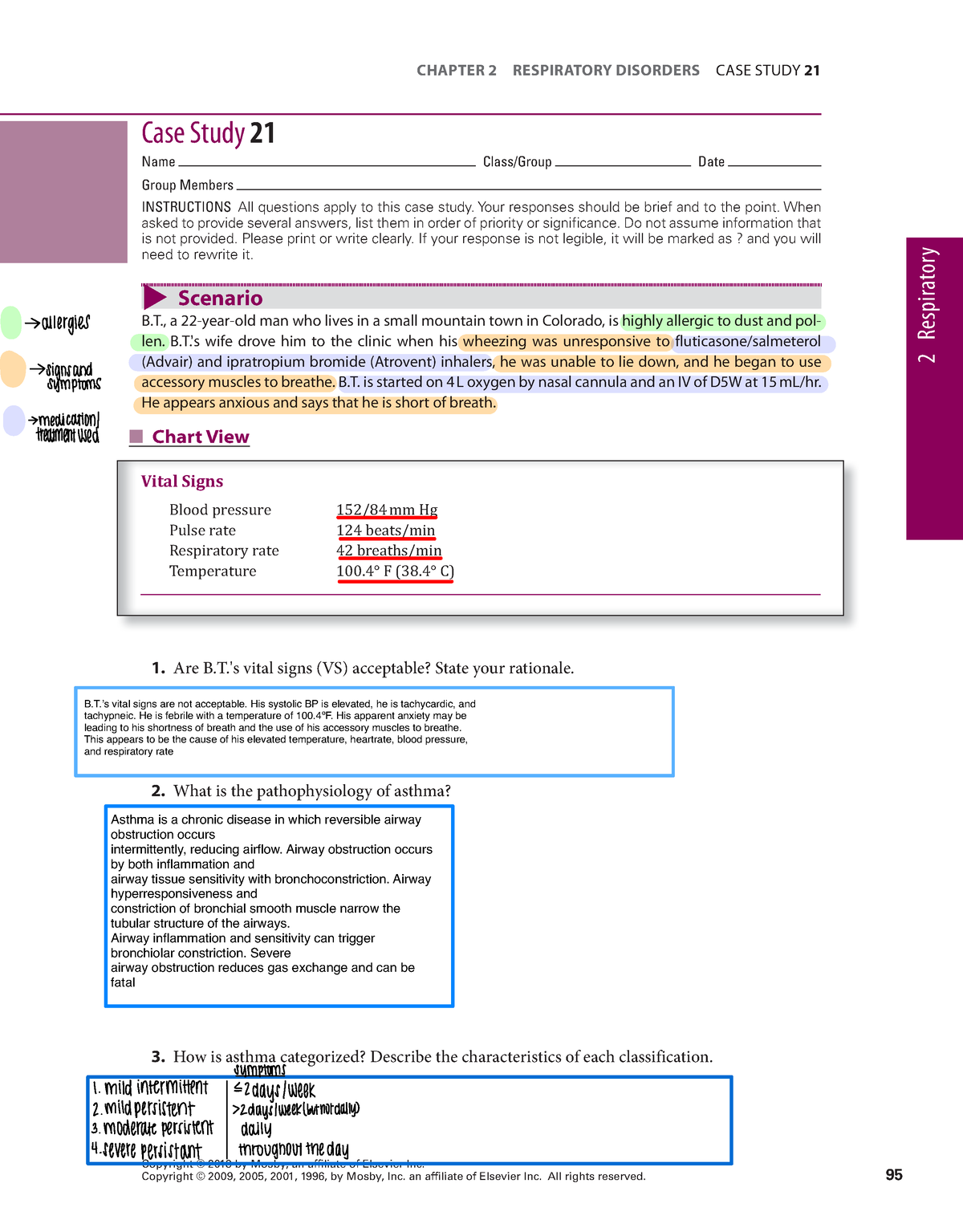 case study 21 asthma