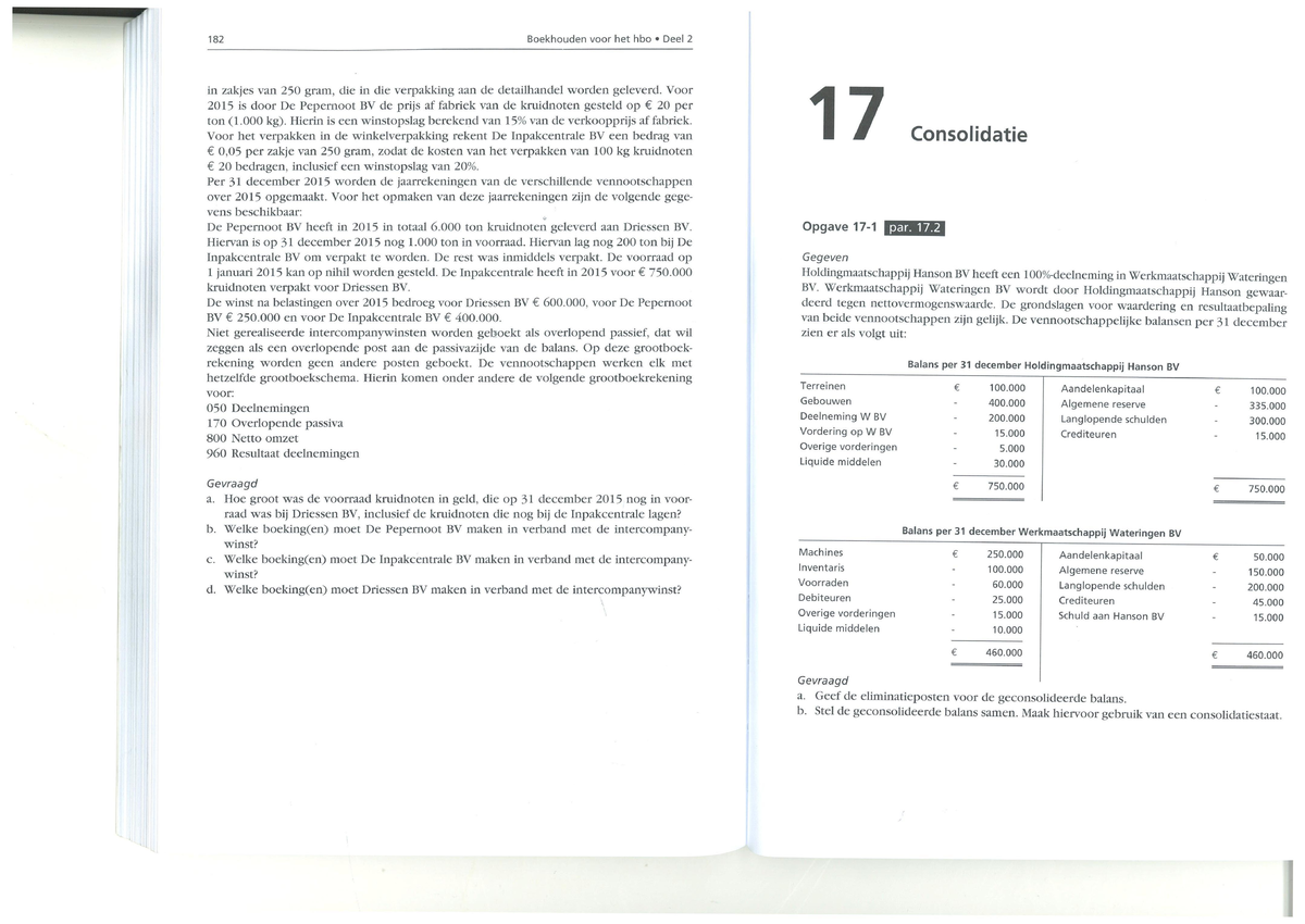Boekhouden Voor Het Hbo Deel 2