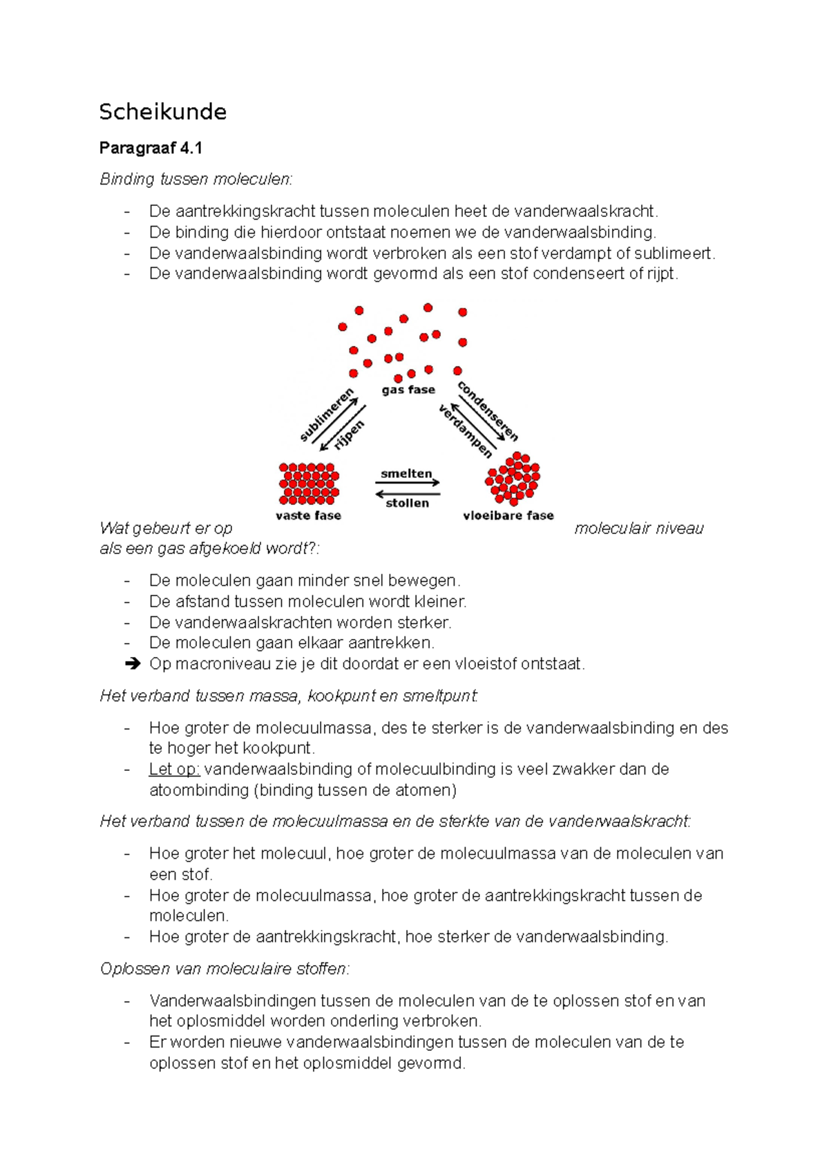 Scheikunde H4 Havo 4 - Scheikunde Paragraaf 4. Binding Tussen Moleculen ...