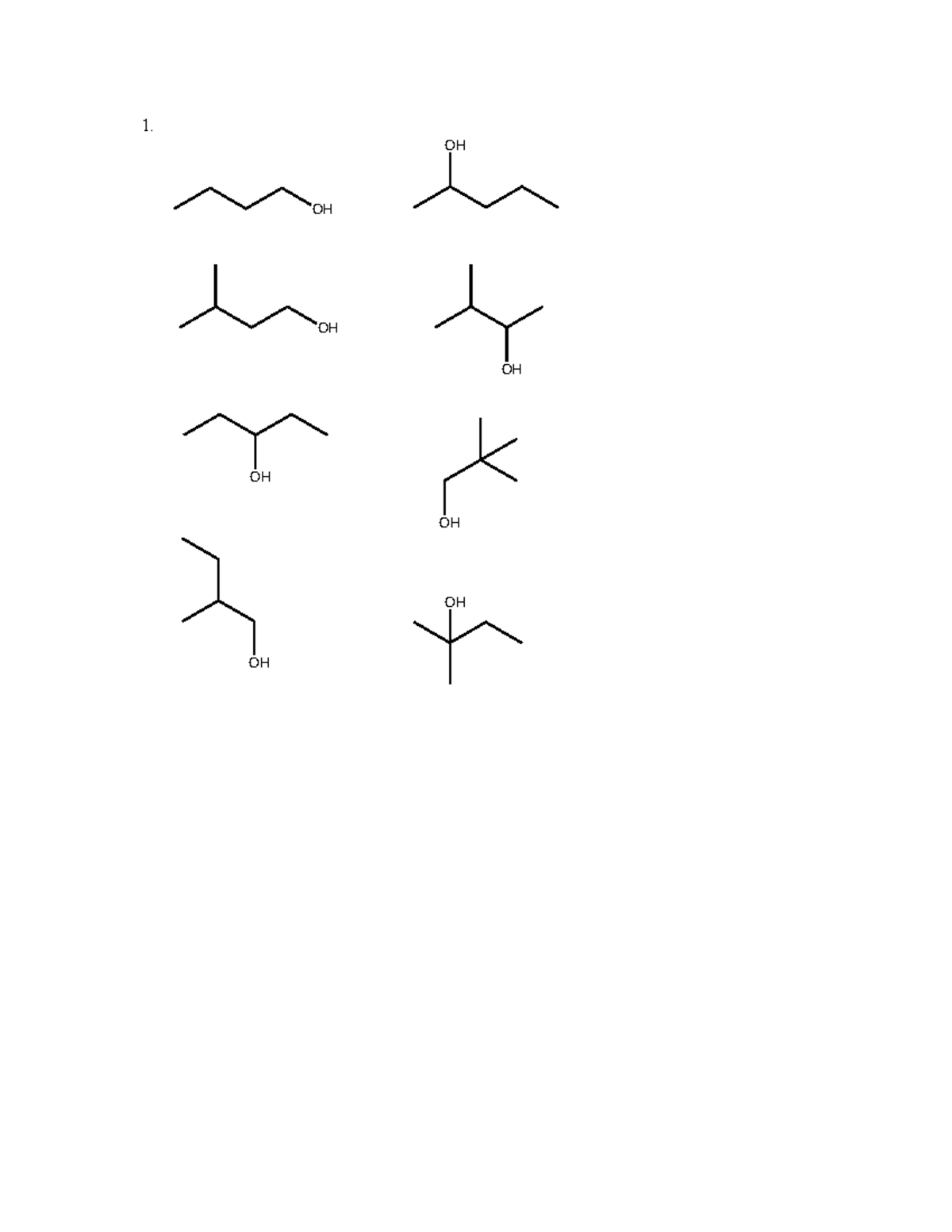 Chem2211 Experiment 5 Chemdraw Lab Report 1 Oh Oh Oh Oh Oh Oh Oh Oh