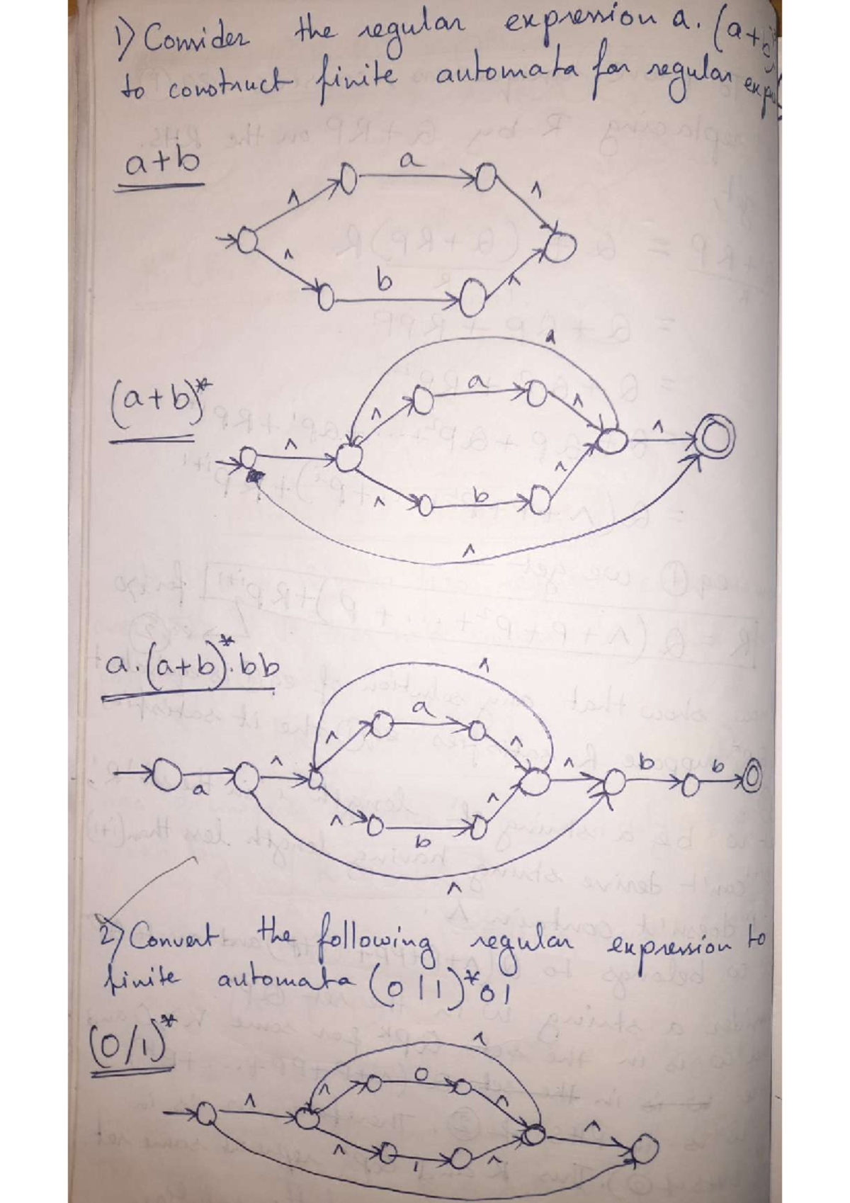 Regular Expressions To FA - btech computer science - Studocu