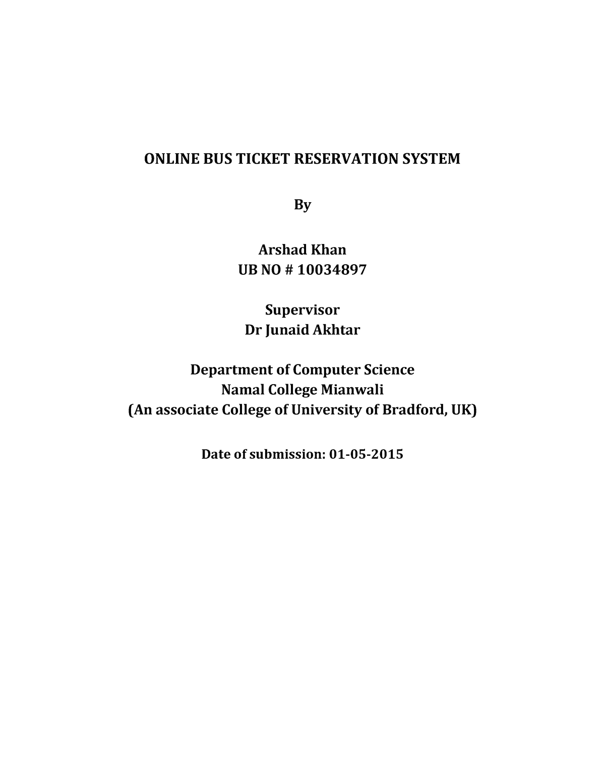 online bus ticket reservation thesis