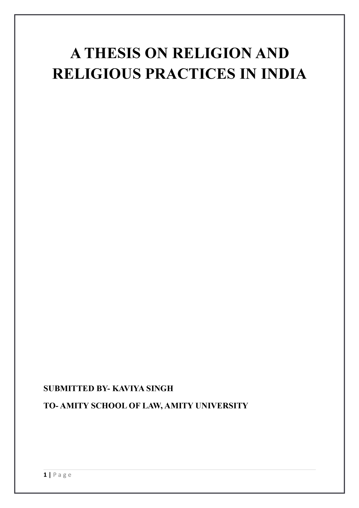 religion thesis titles