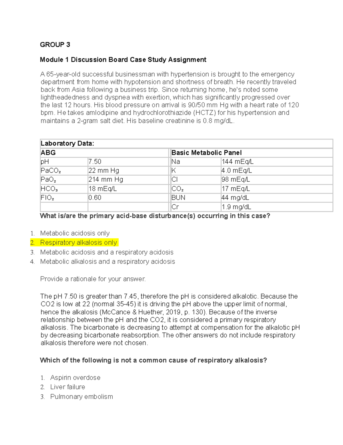 Module 1 Case Study - Group 3 - GROUP 3 Module 1 Discussion Board Case ...