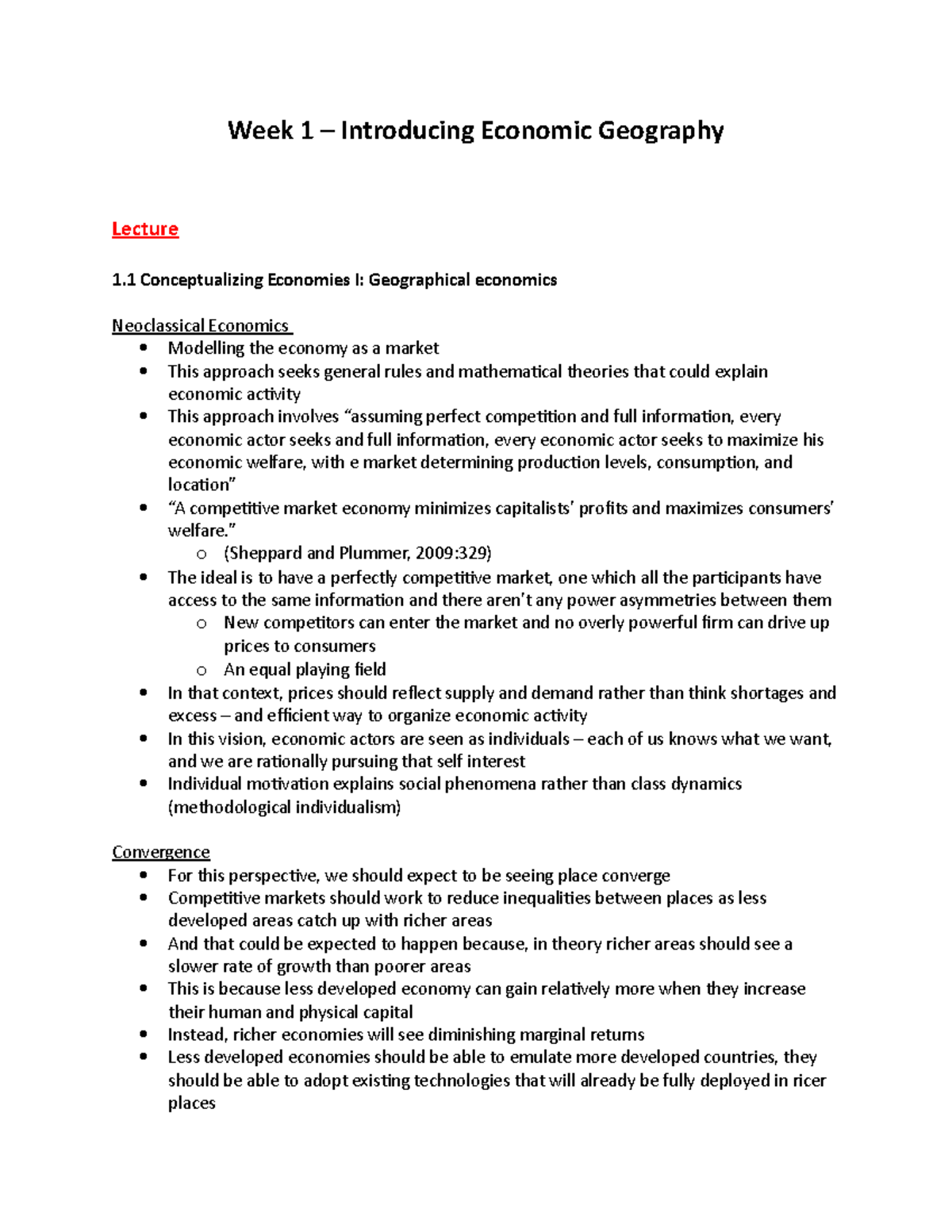 Week 1 – Introducing Economic Geography - Week 1 – Introducing Economic ...