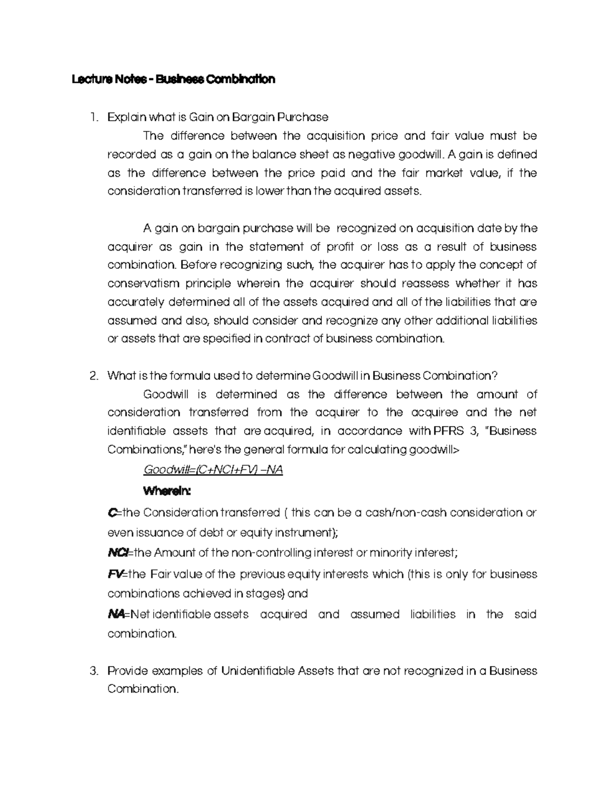 Business Combination Theory_ Gain on Bargain Purchase etc Lecture