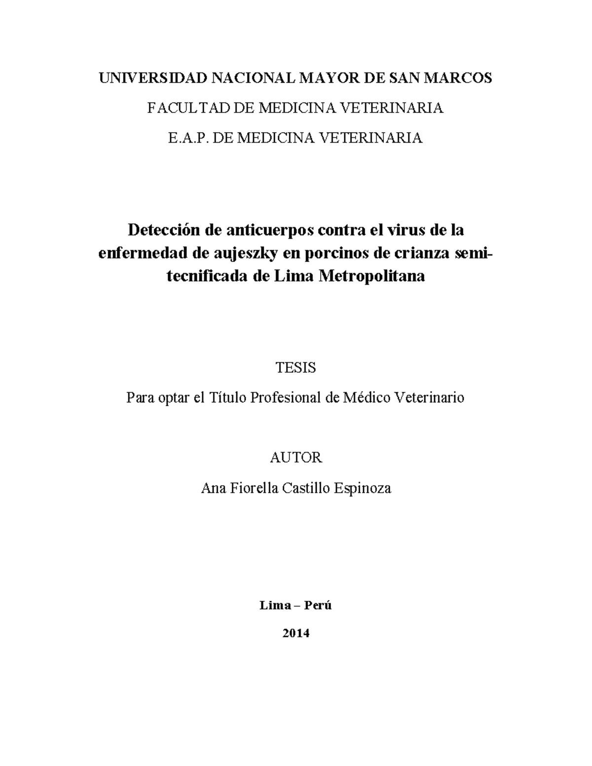 Castillo ea Herpesvirus porcino 1 UNIVERSIDAD NACIONAL MAYOR DE SAN