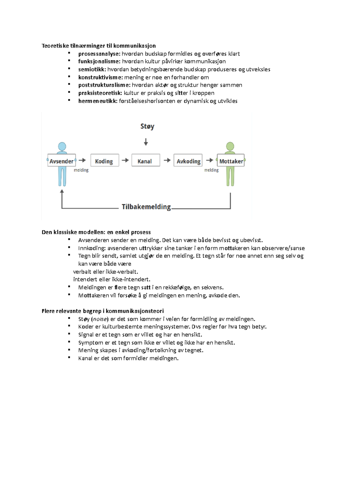 Forelesning 10 - Teorier Om Kommunikasjon - Teoretiske Tilnærminger Til ...