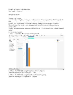 Lab #4 MKTG 404 - Lab #4 Dashboards and Stories Part A – Dashboards The ...