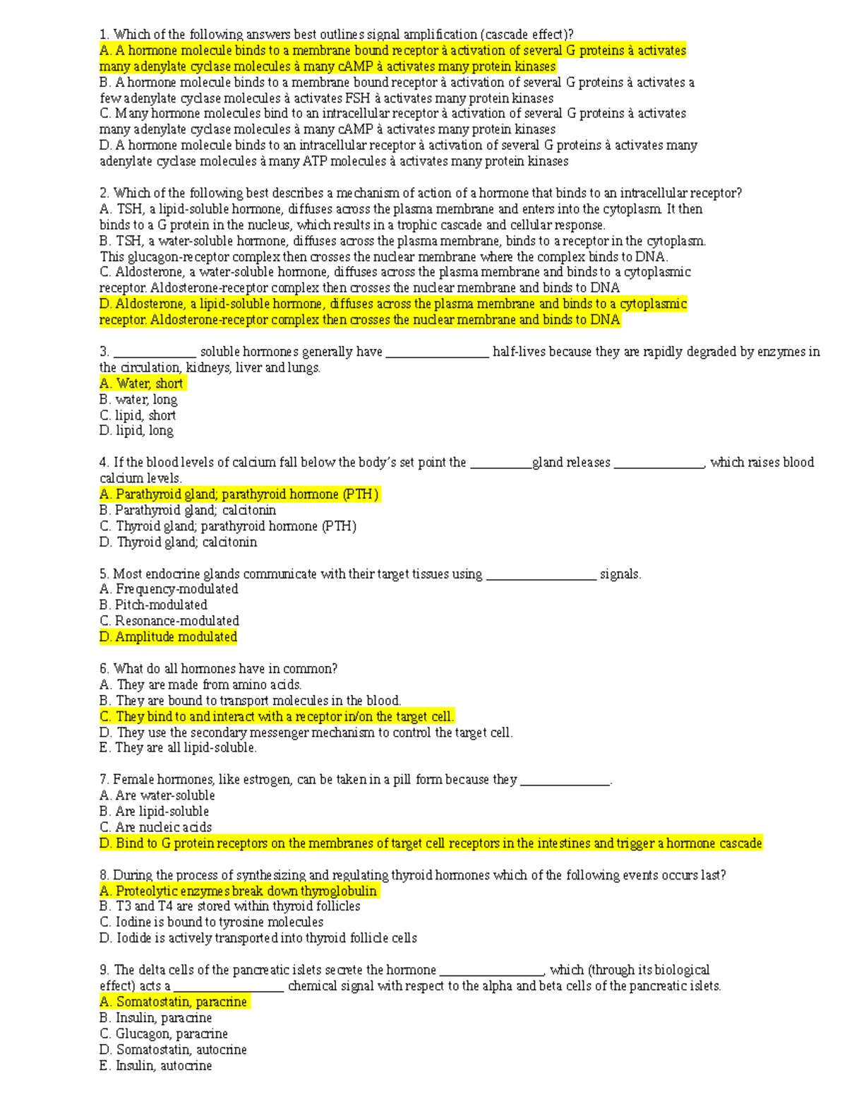 Biol 215 Lecture Exam 1 - Which Of The Following Answers Best Outlines ...