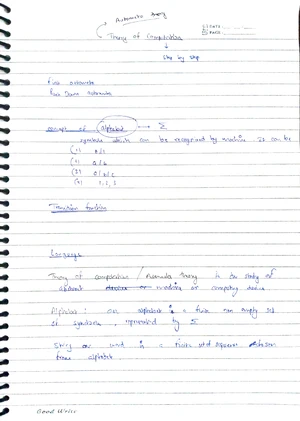 Study Plan TOC - Study Plan for Theory of Computation (TOC) 06/12/2024 ...