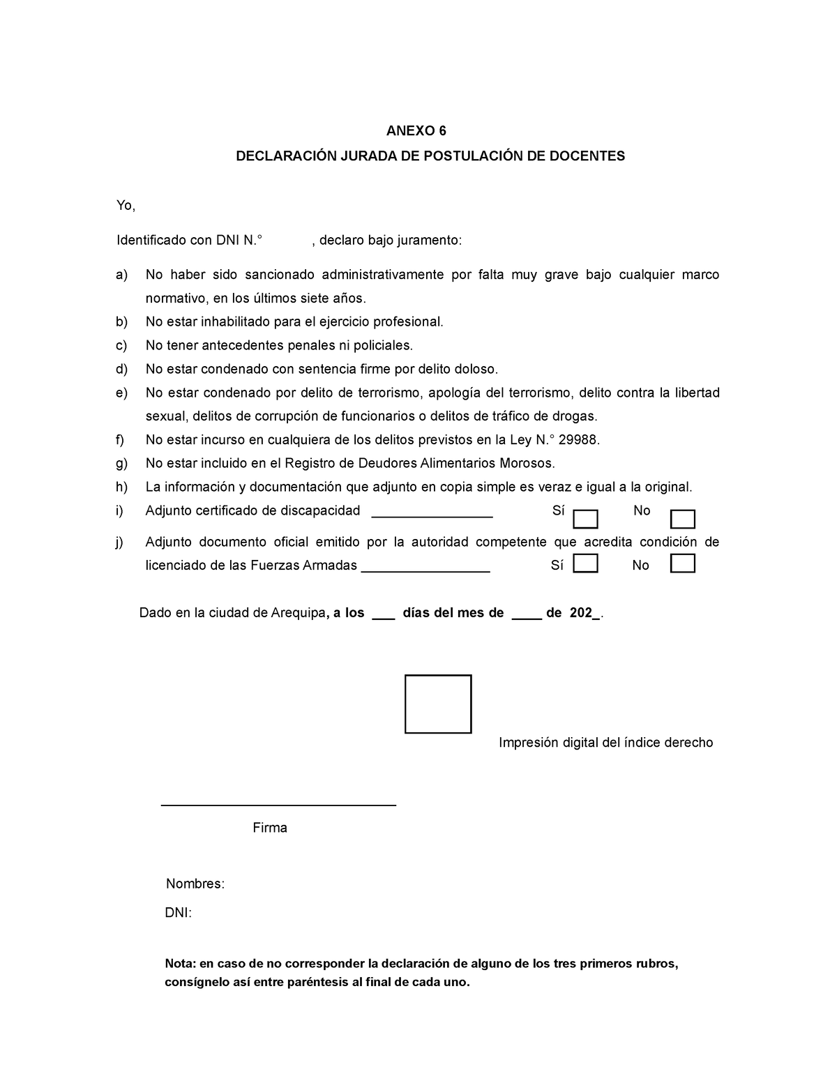 Declaracion Jurada By Marcos G Issuu 0096