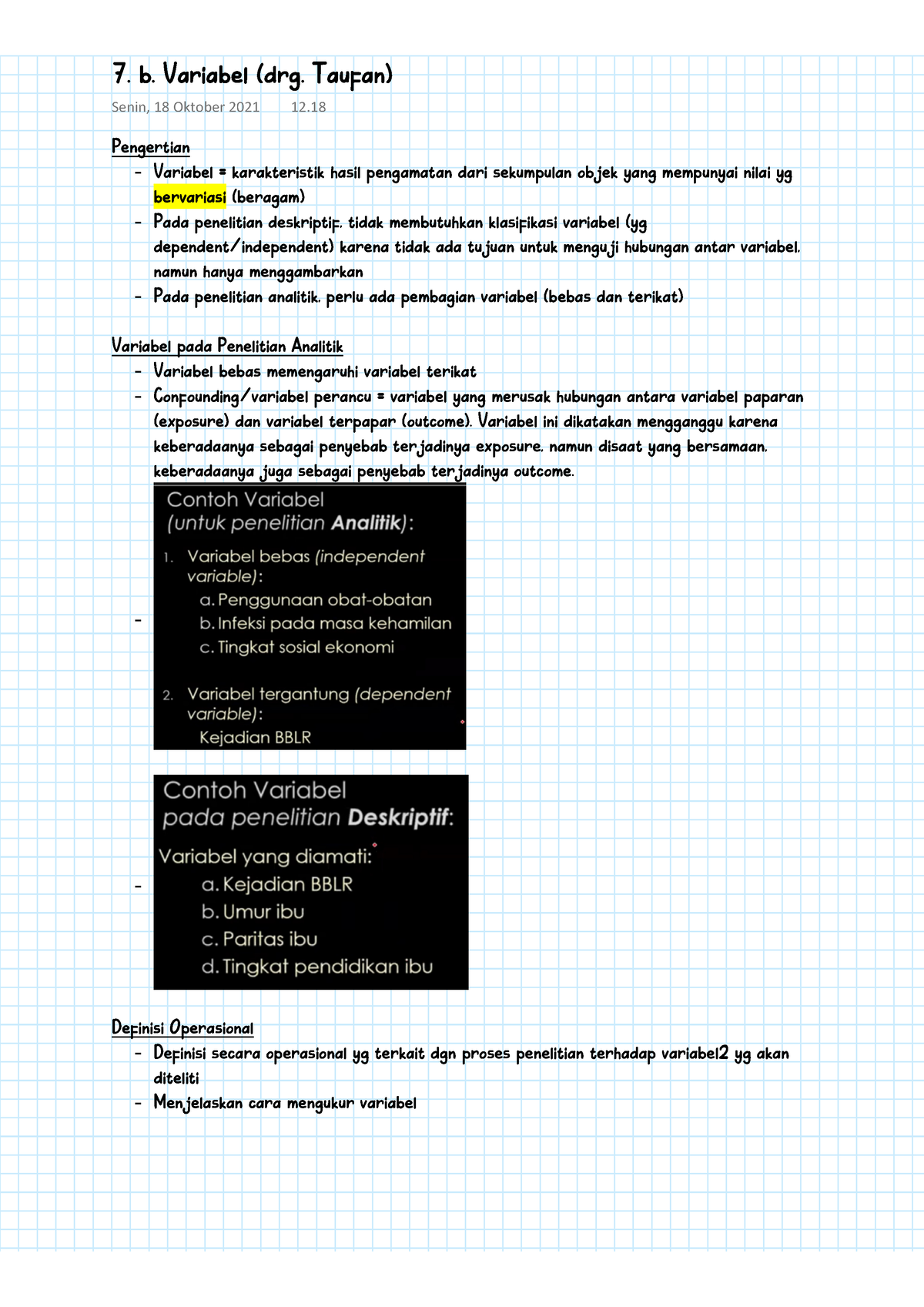 7. B. Variabel Dan Pengukurannya - Pengertian Variabel = Karakteristik ...