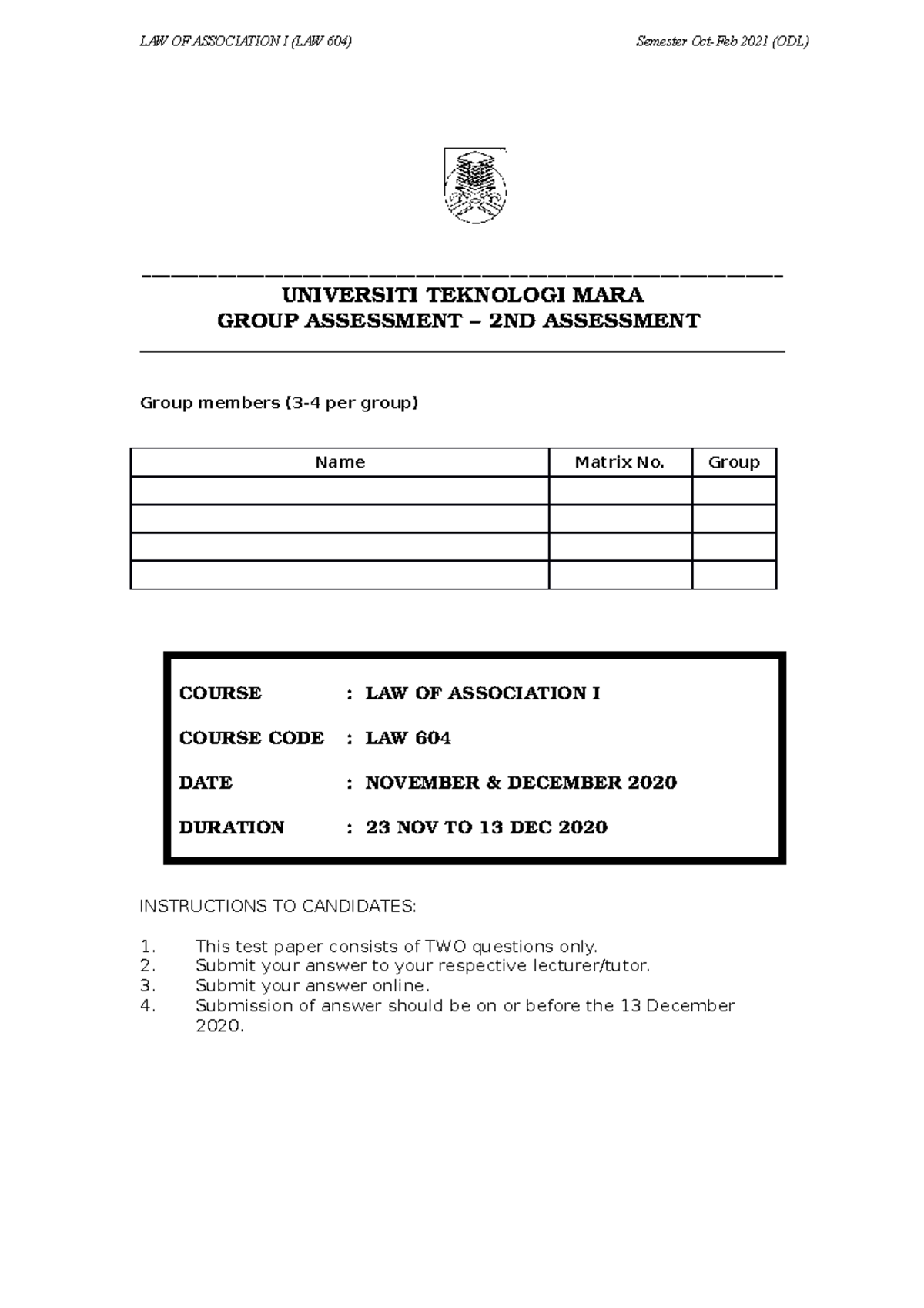 2nd-assessment-law-604-sem-oct-2020-question-law-of-association-i