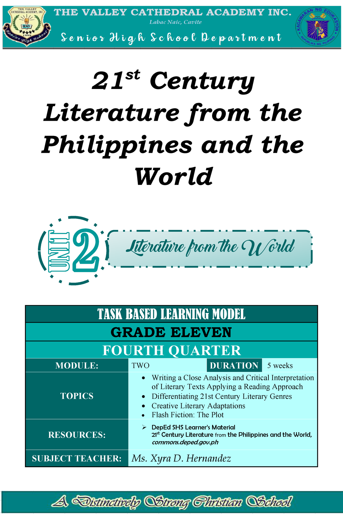 Q4 21ST- Century- Literature Module - 21 St Century Literature From The ...