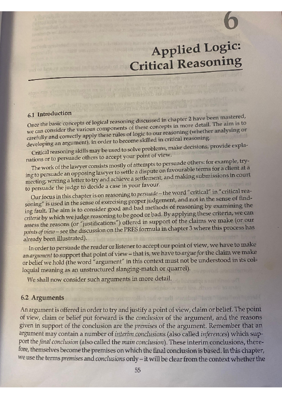 Legal research - Reasoning - 6 Applied Logic: Critical Reasoning 6 ...