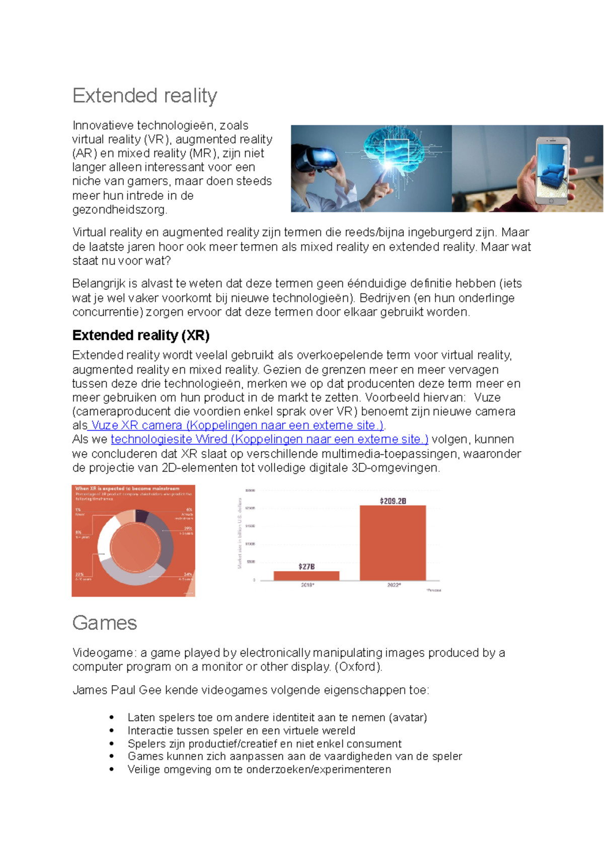 Cursus Extended Reality - Extended Reality Innovatieve Technologieën ...