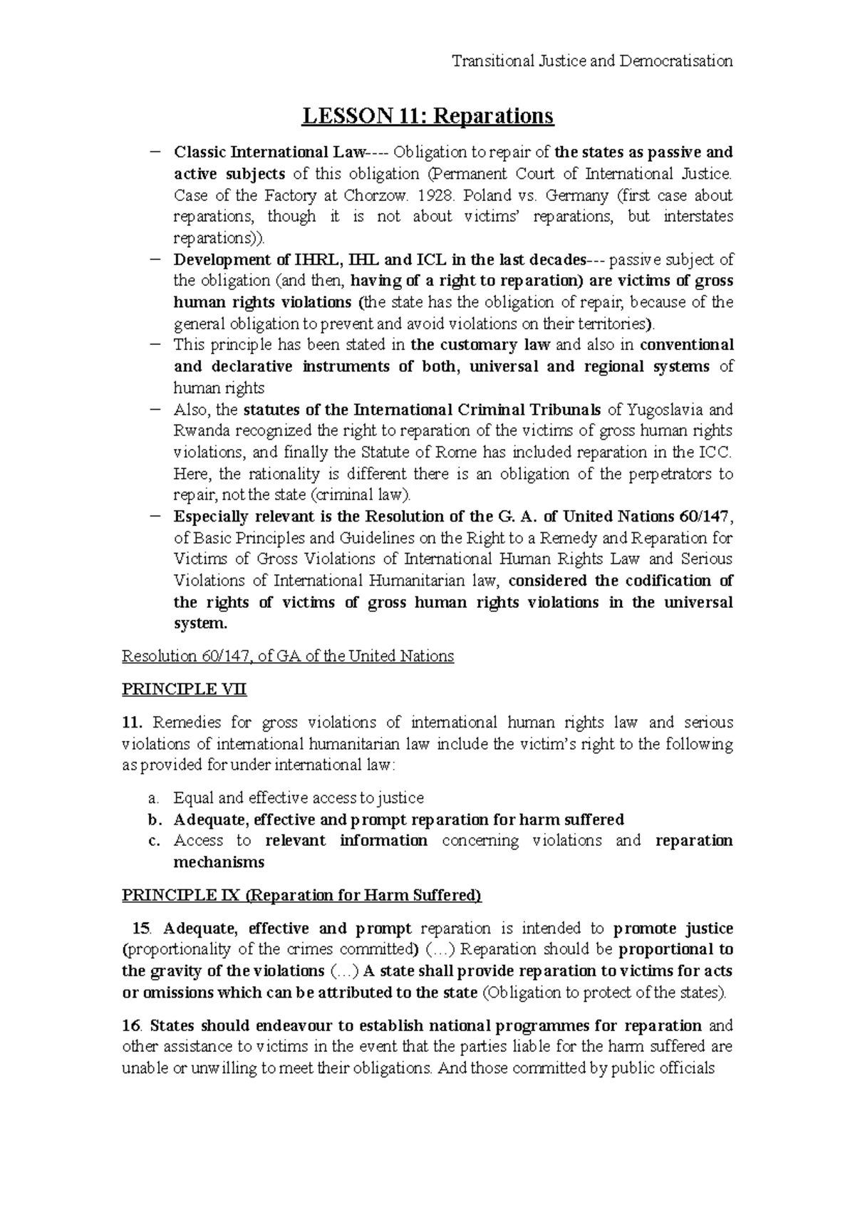 Magistral 4 segunda parte - LESSON 11: Reparations Classic ...