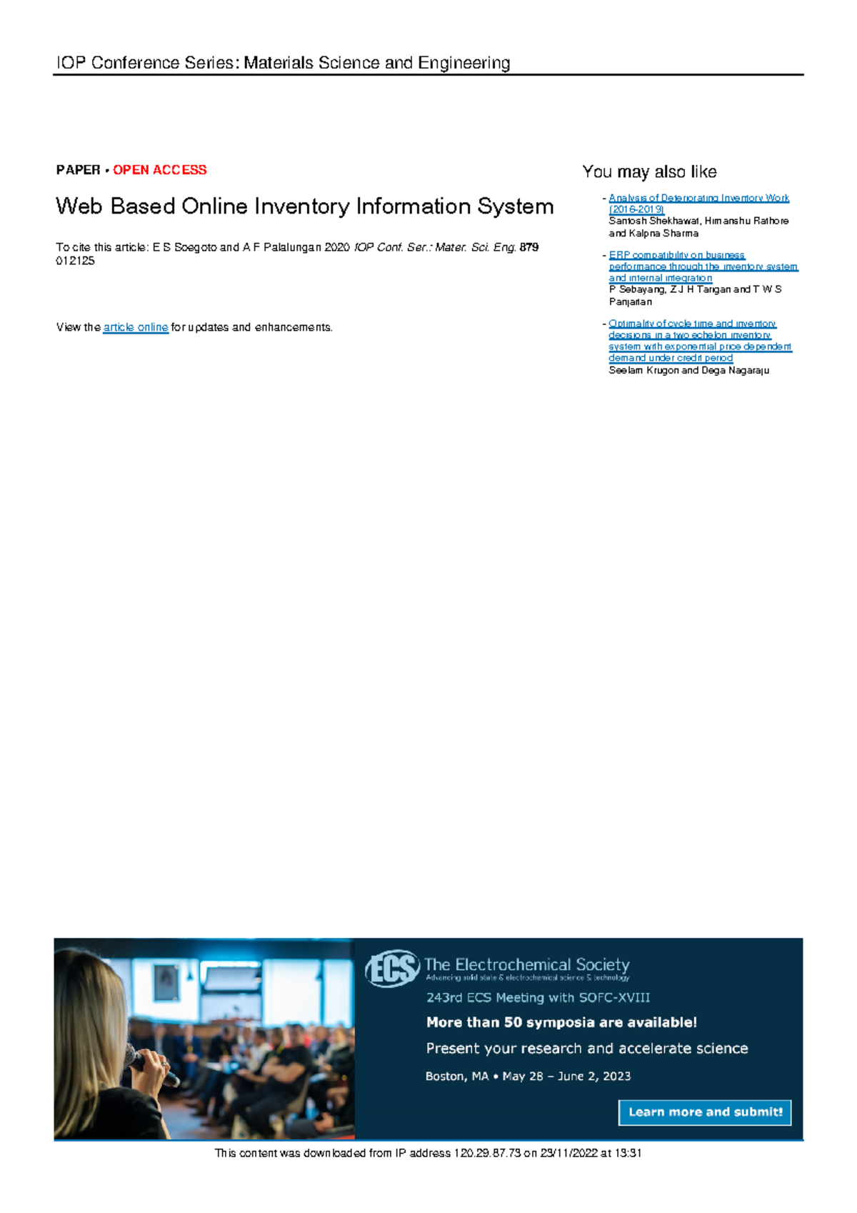 Inventory Web-Based - Technology innovation - IOP Conference Series ...