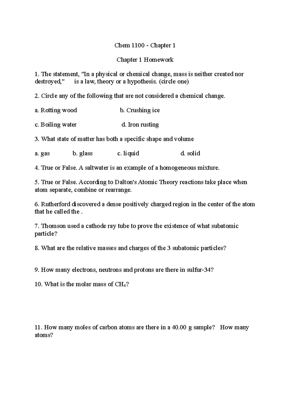 mastering chemistry homework answers chapter 1