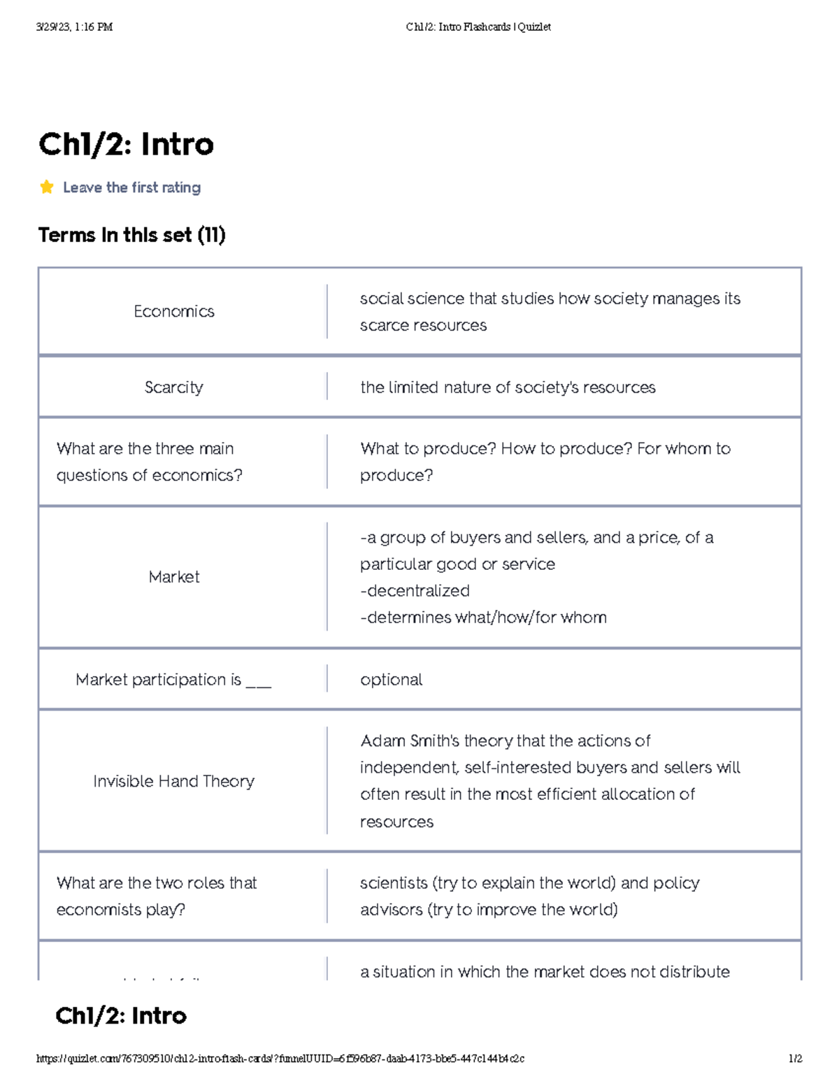 Ch1 2 Intro Flashcards Quizlet - 3/29/23, 1:16 PM Ch1/2: Intro ...