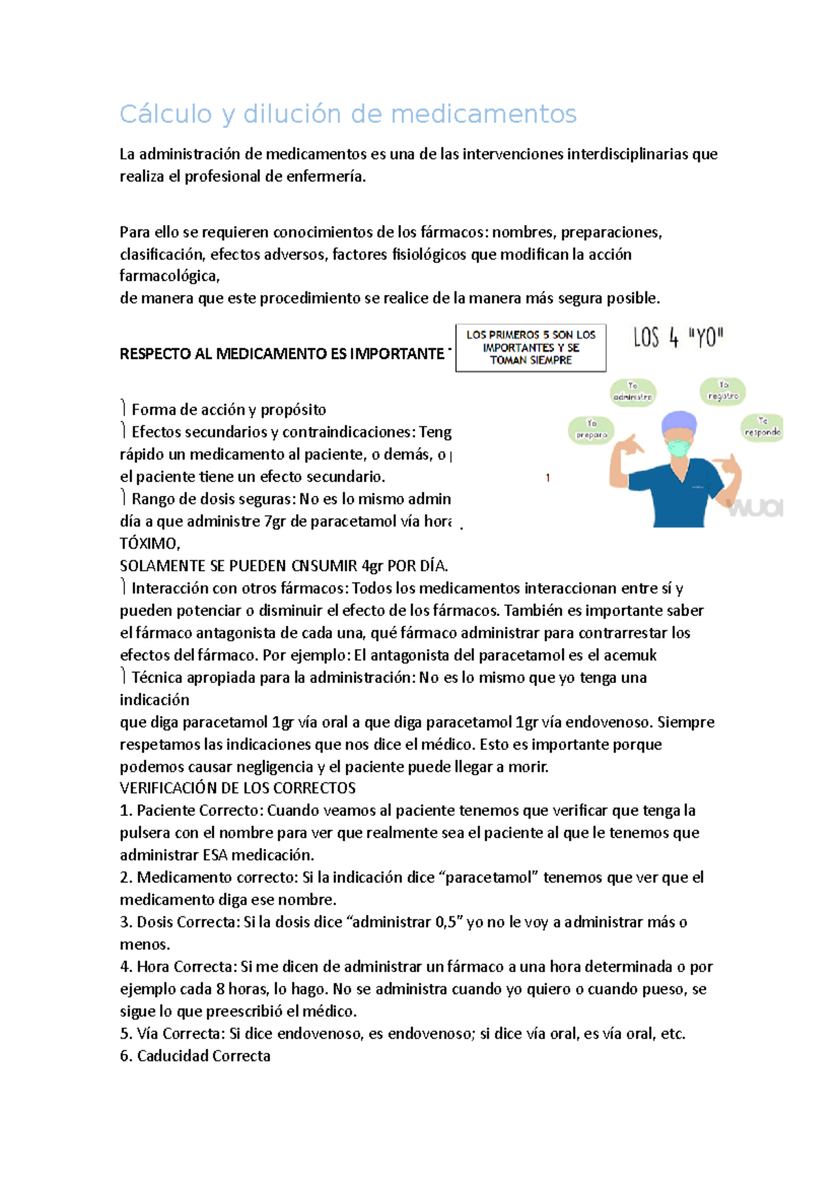 Cálculo Y Dilución De Medicamentos Farmaco Cálculo Y Dilución De Medicamentos La