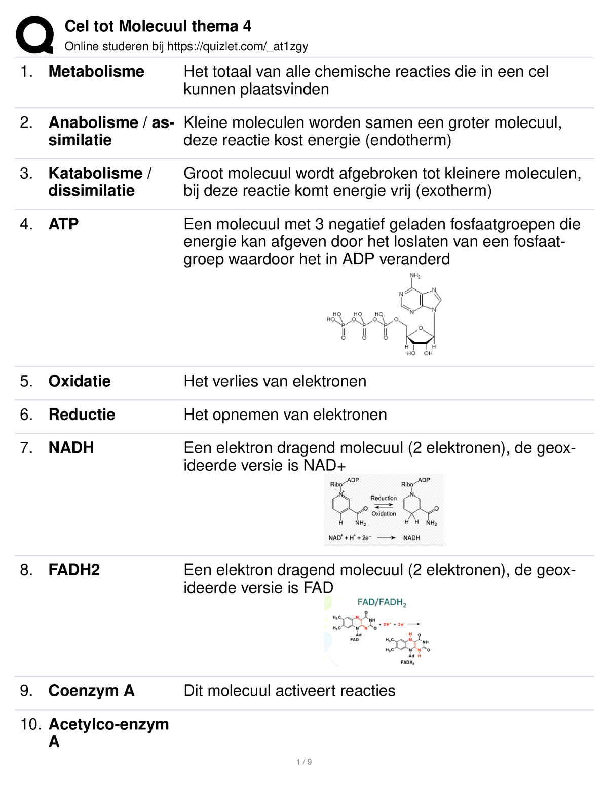 Cel Tot Molecuul Thema 4 Online Studeren Bij Quizletat1zgy