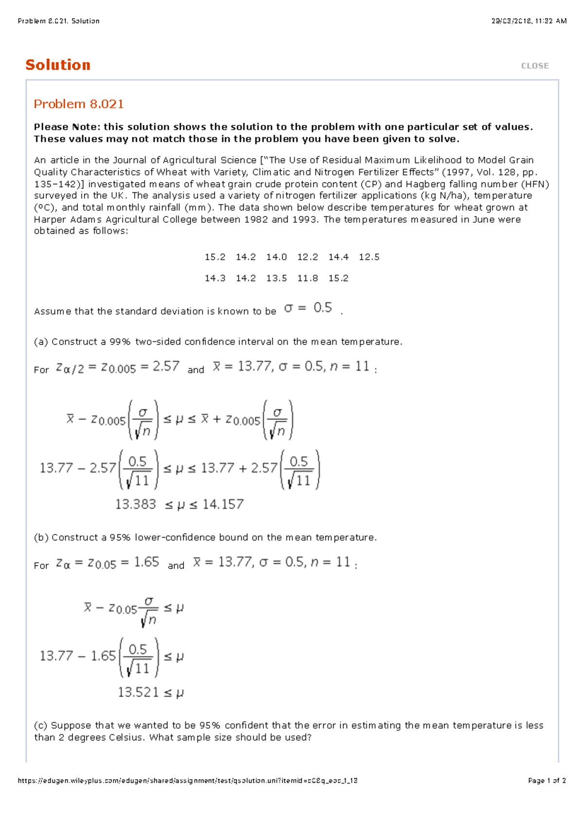 8.021. - Problem 8. Solution 29/03/2018, 11*32 AM Solution CLOSE ...