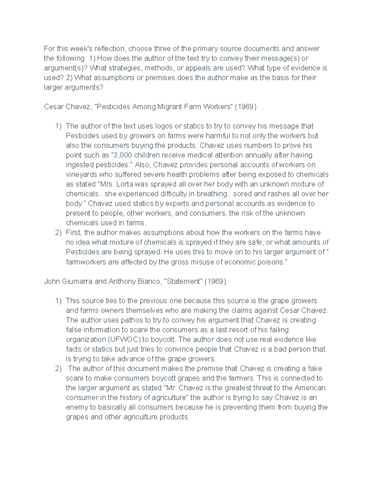 summary Week for the us Week 44 - For this week's reflection, choose ...