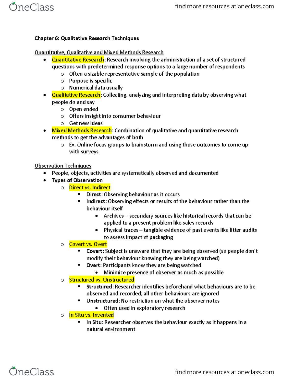 chapter 6 qualitative research